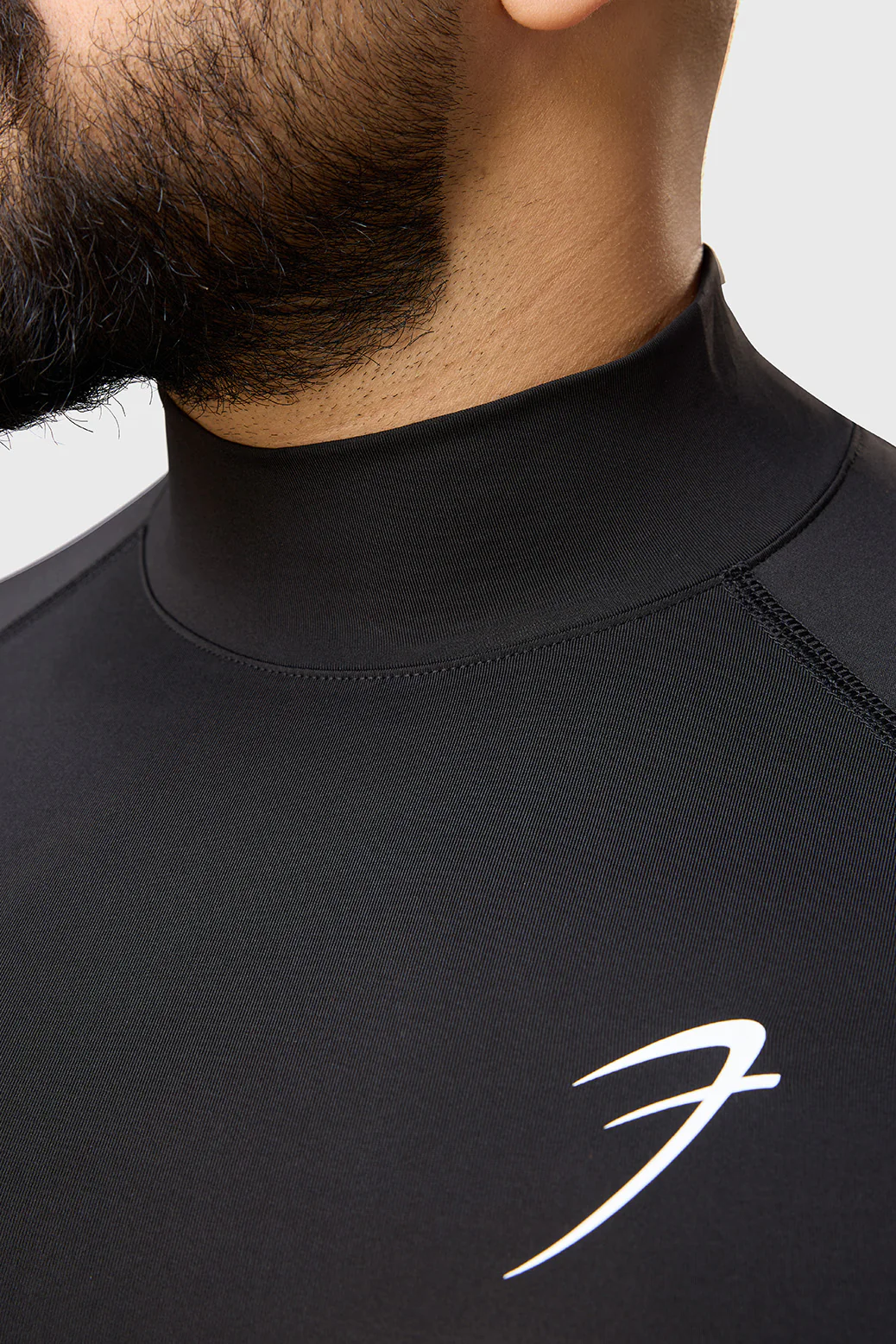High Neck Compression T-shirt Black - Image 5