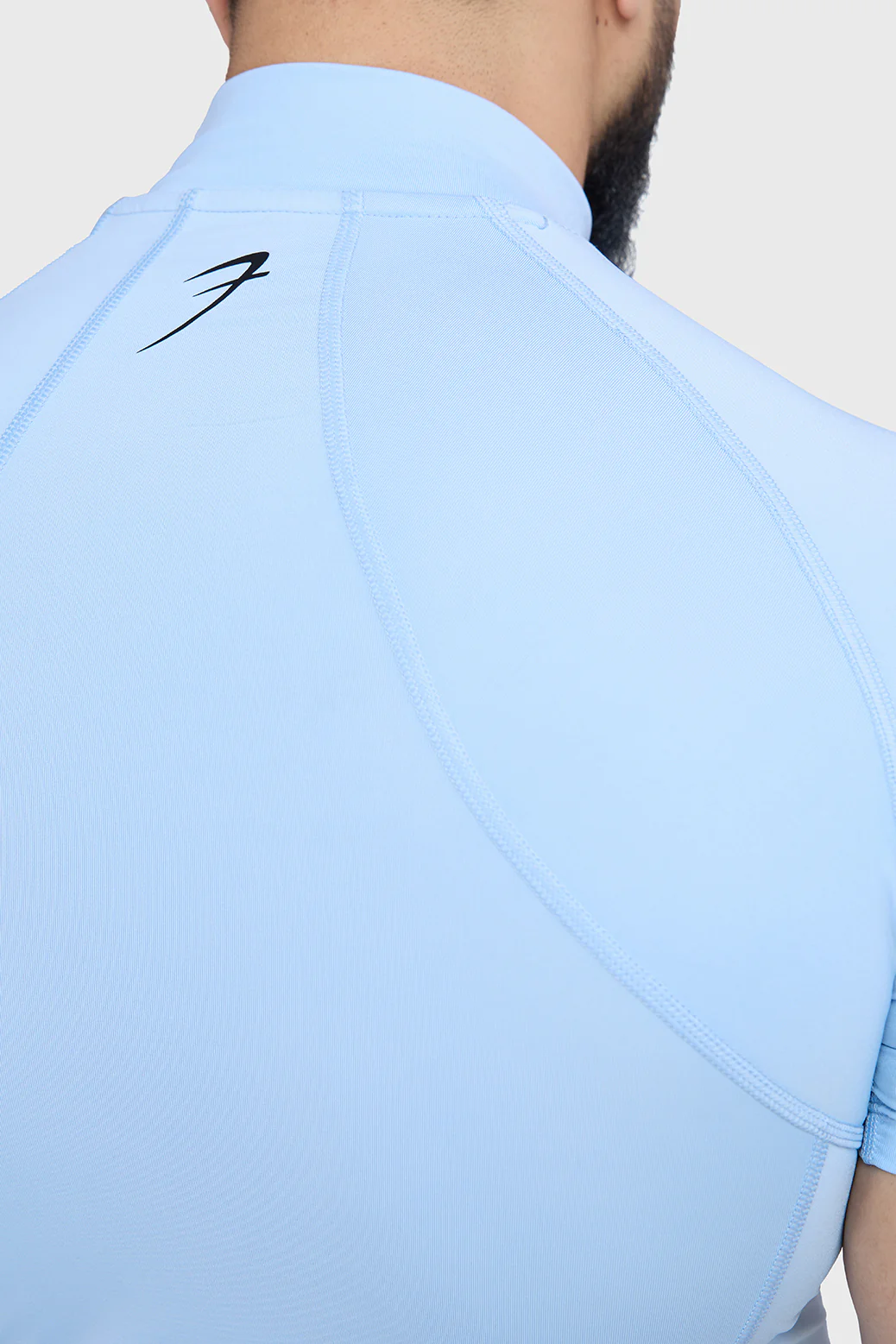 High Neck Compression T-shirt Glacial Blue - Image 5