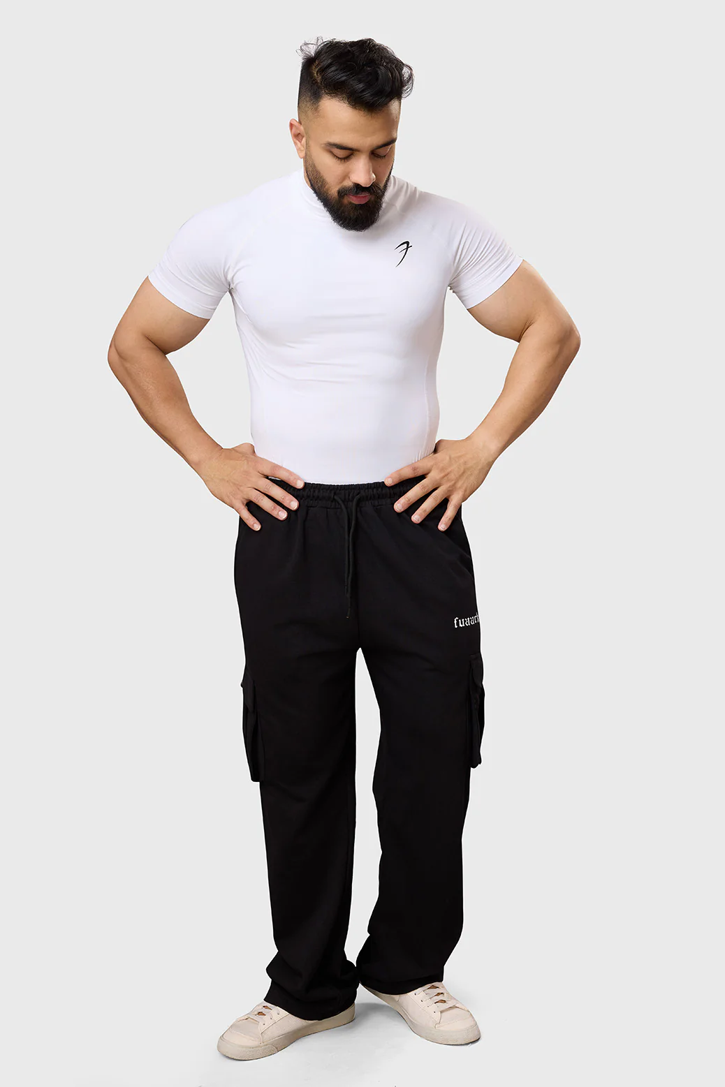 High Neck Compression T-shirt White - Image 3
