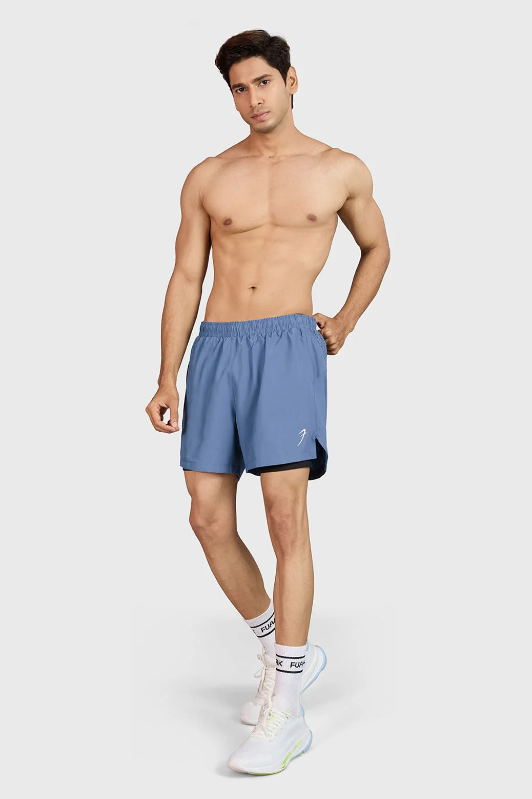 Hyper 5" Running  Shorts Light Grey - Image 2