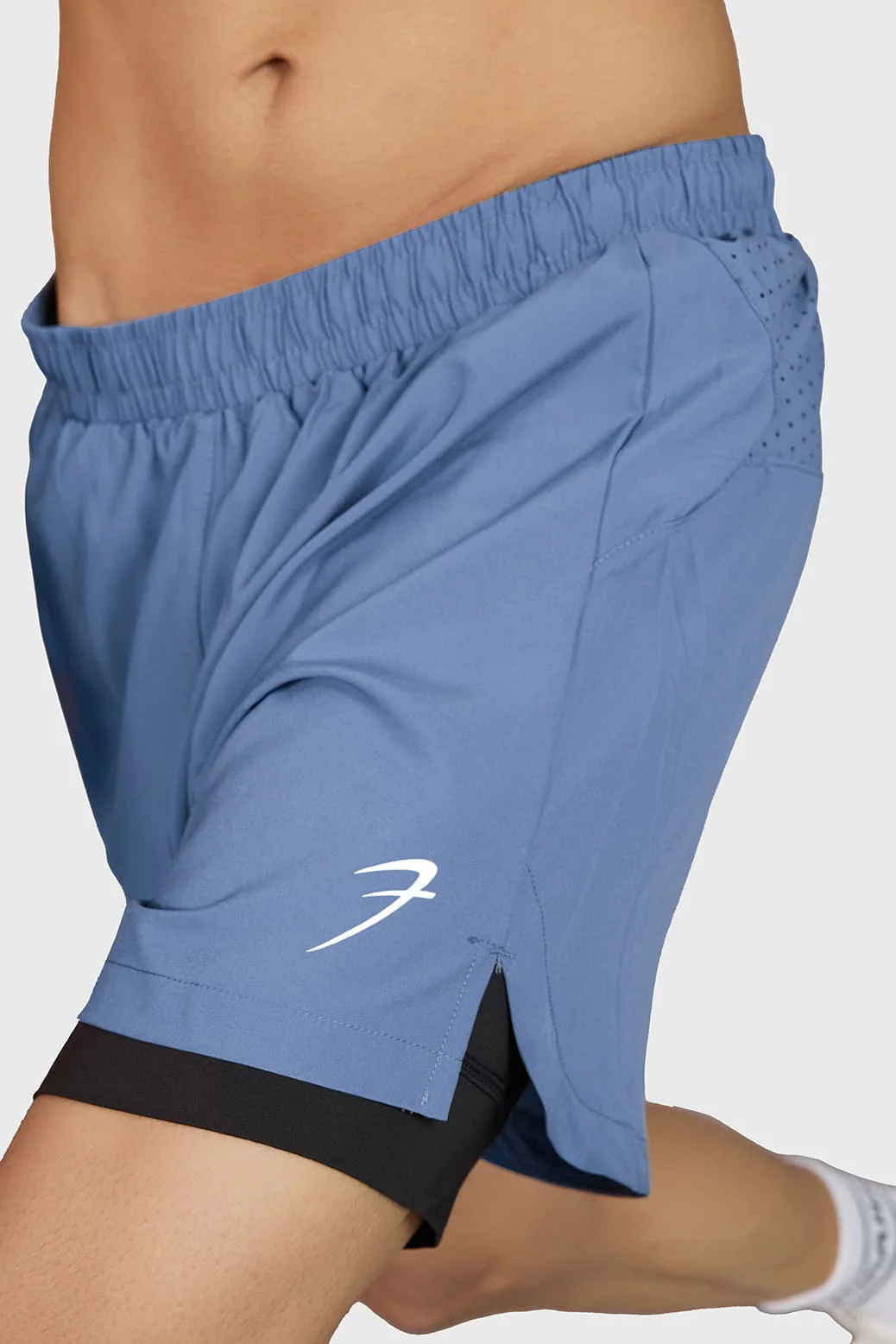 Hyper 5" Running  Shorts Light Grey - Image 3