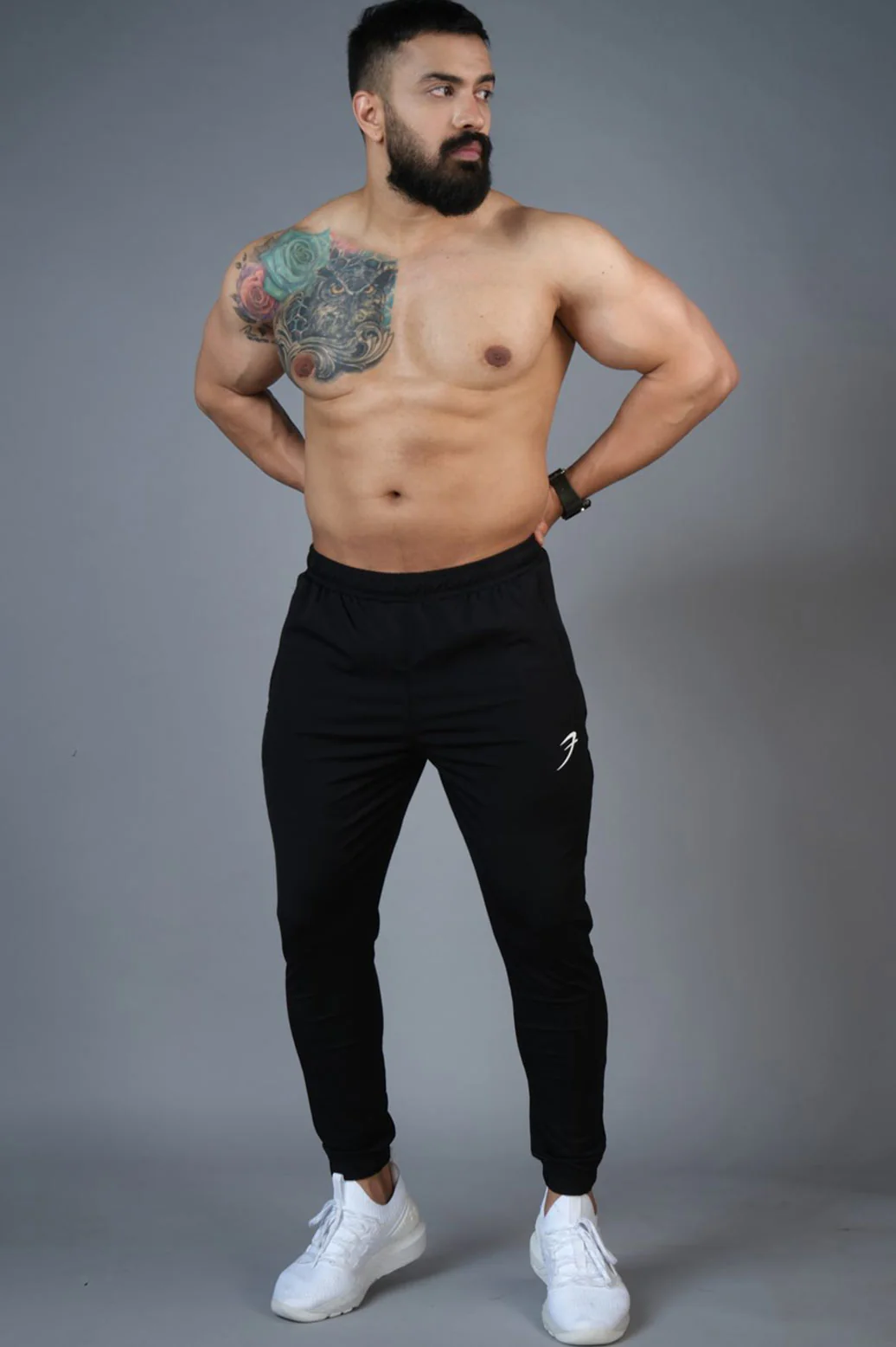 Identity Nylon Joggers Black - Image 2