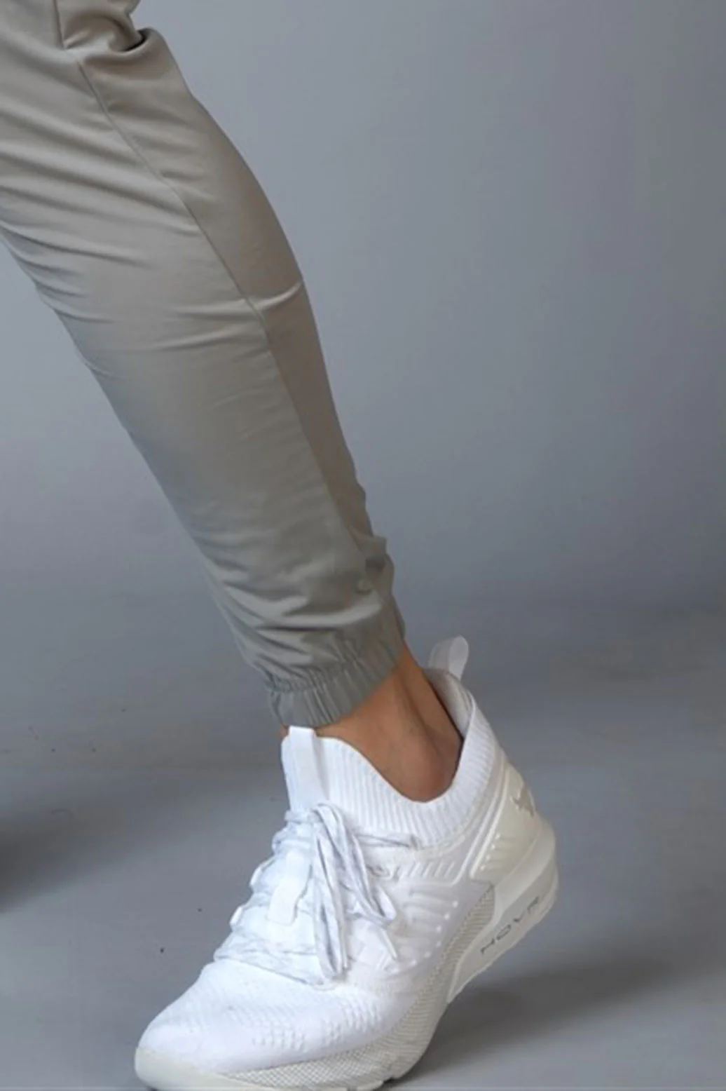 Identity Nylon Joggers Light Grey - Image 5