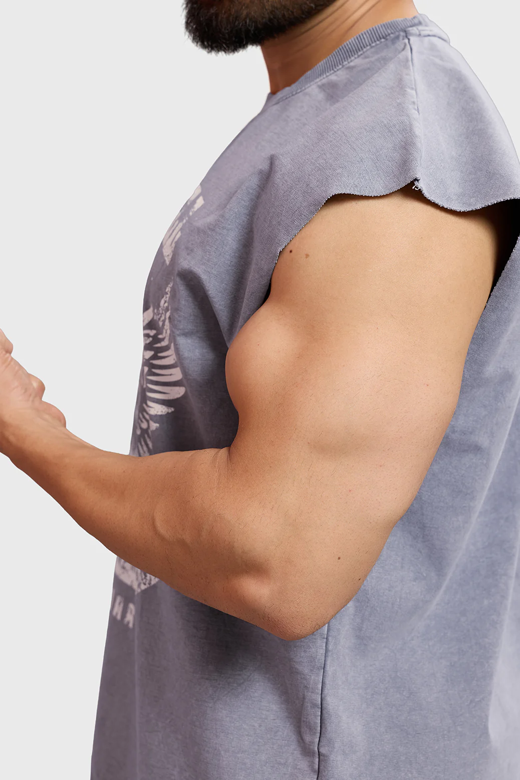 IronWill Washed Capsleeves Tank Light Grey - Image 4