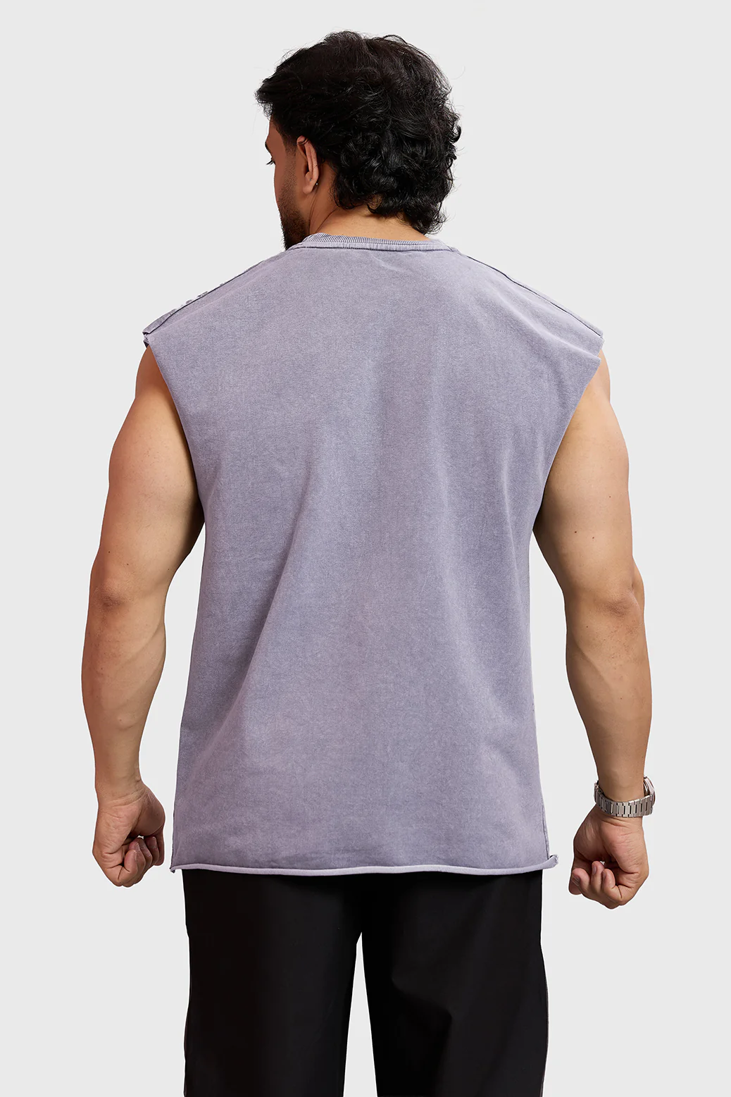 IronWill Washed Capsleeves Tank Light Grey - Image 6