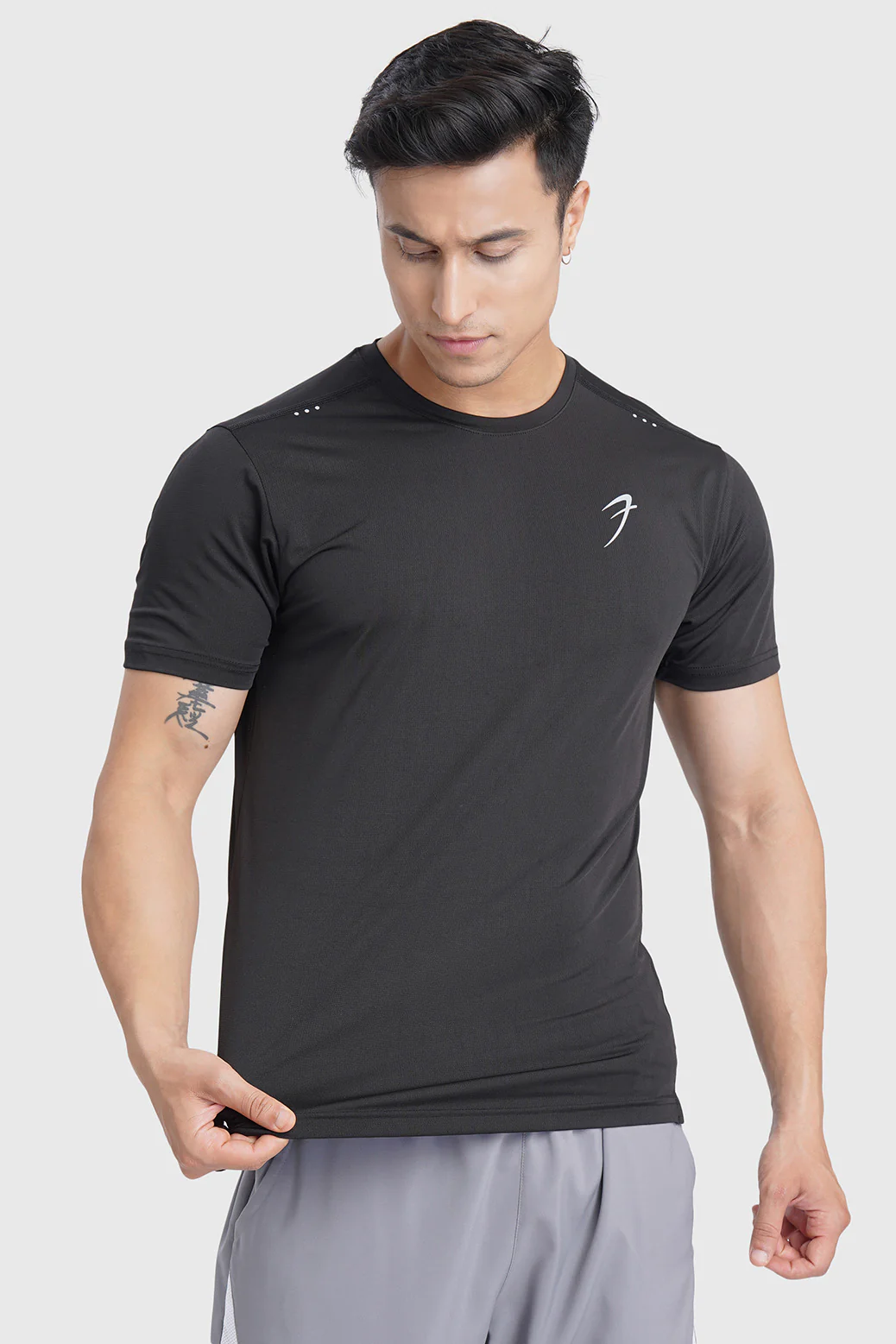 Laser Cut Running T-shirt Black - Image 2