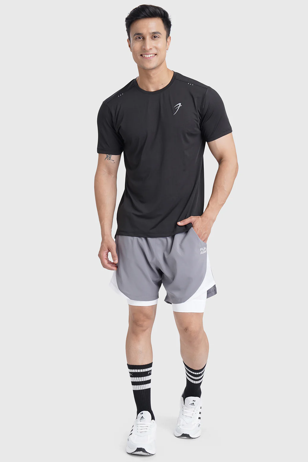Laser Cut Running T-shirt Black - Image 6