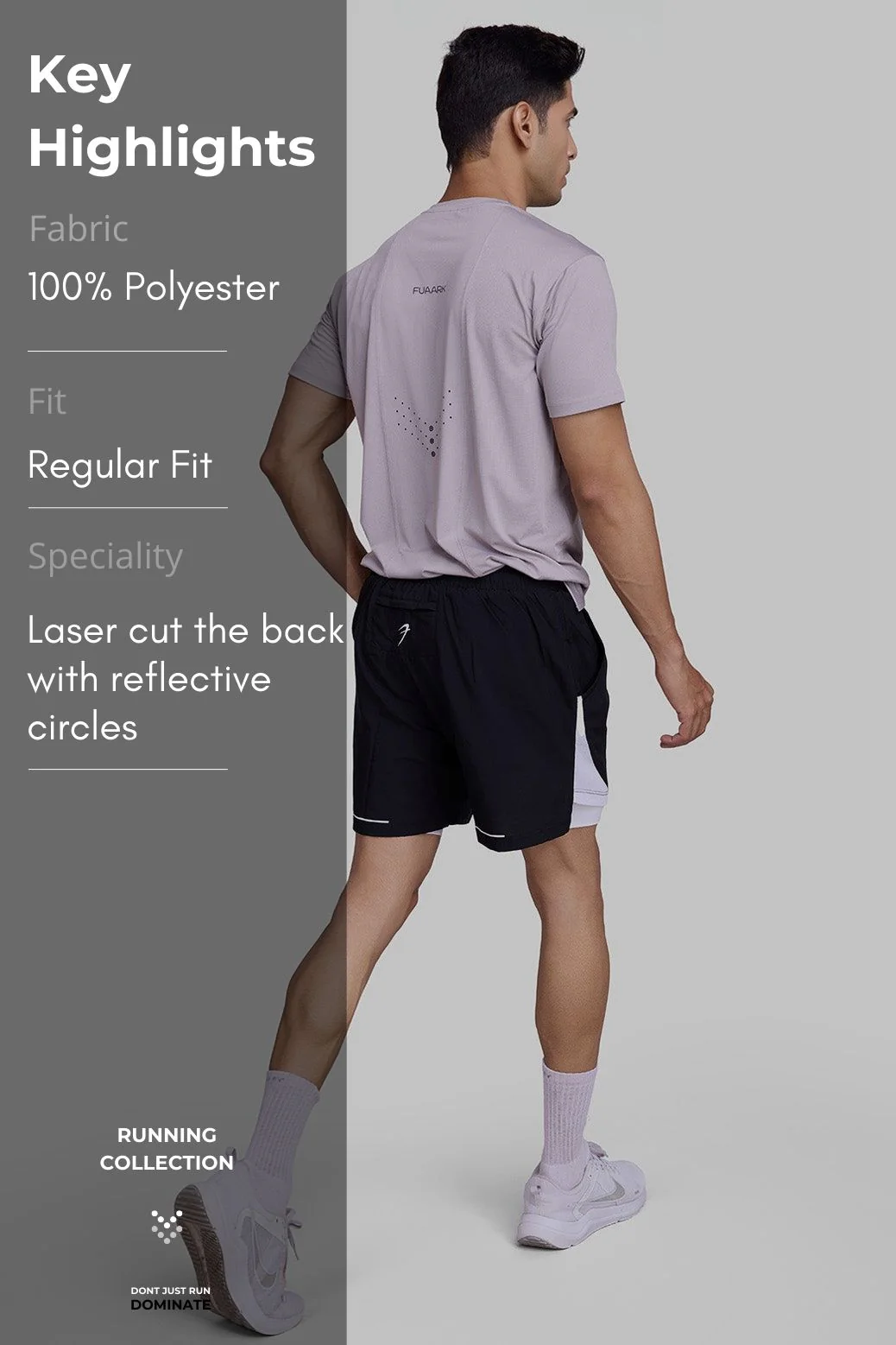 Laser Cut Running T-shirt Grey - Image 8