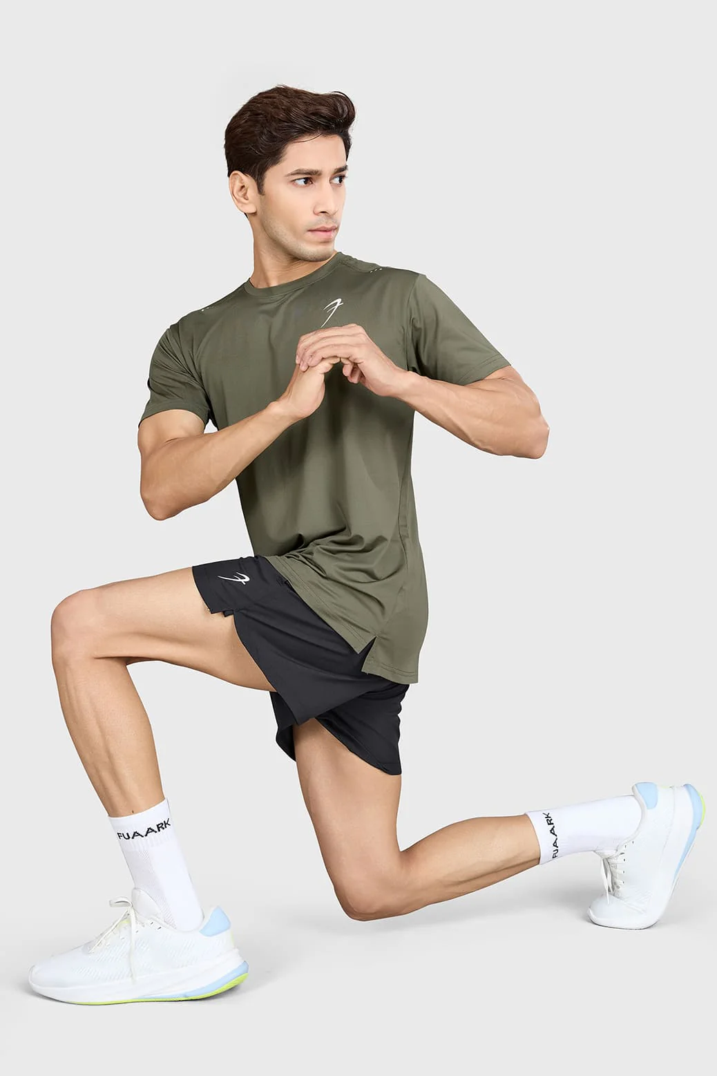 Laser Cut Running T-shirt Olive - Image 2