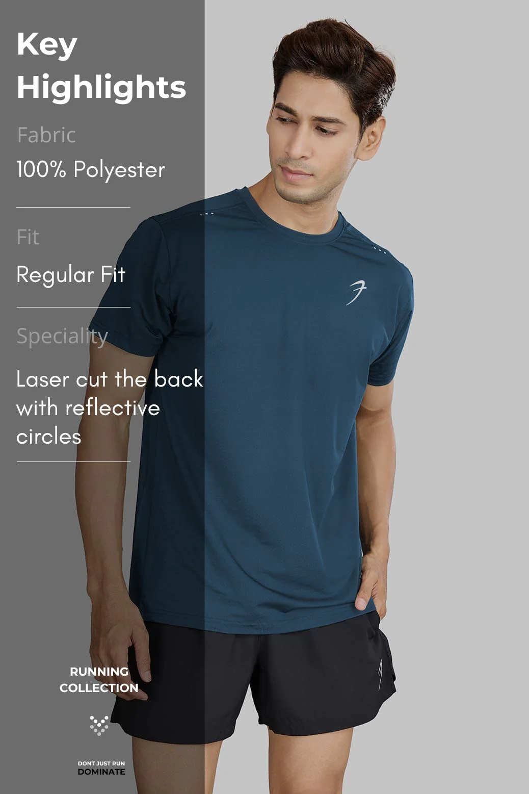 Laser Cut Running T-shirt Orion Blue - Image 8