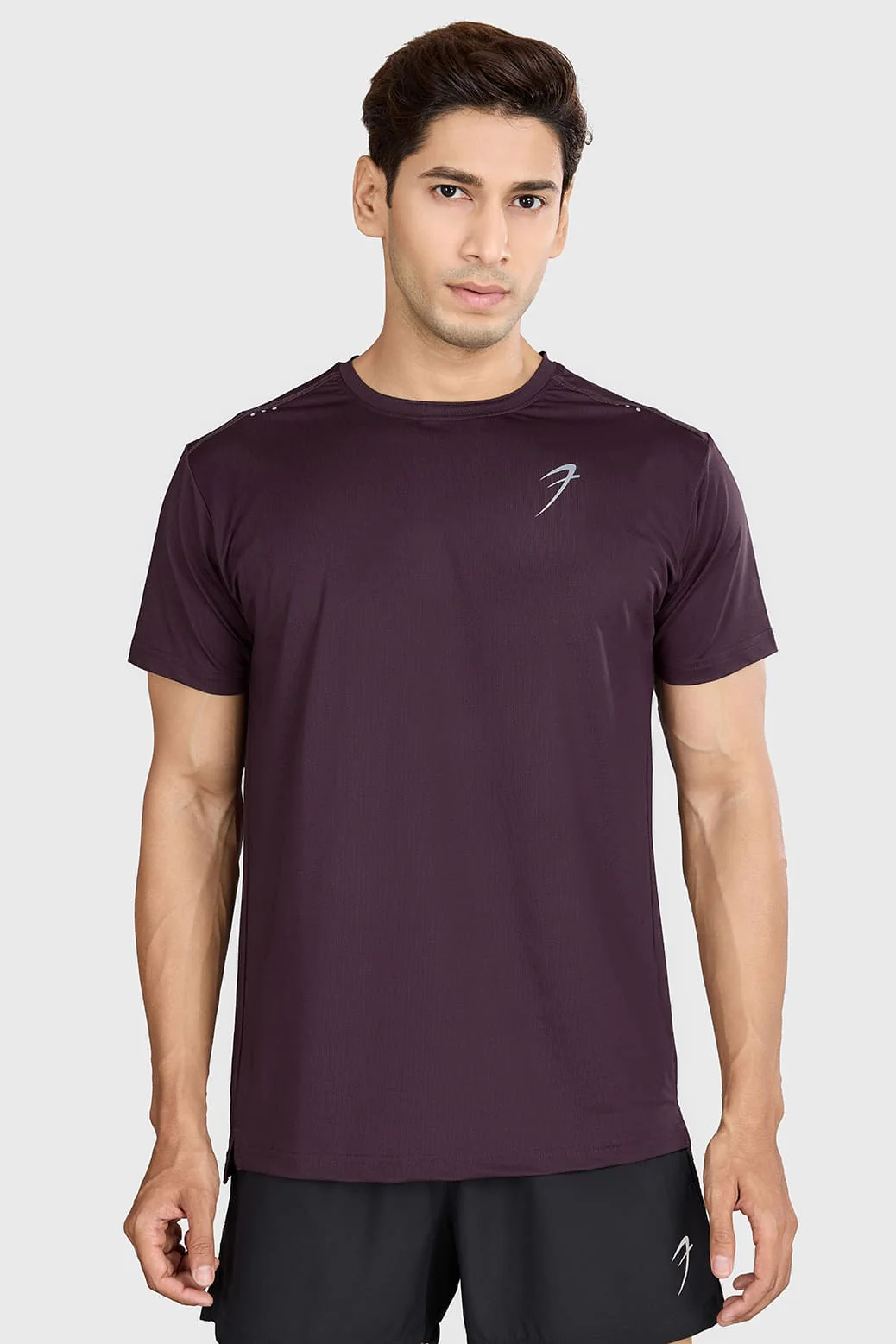 Laser Cut Running T-shirt Raisin - Image 6