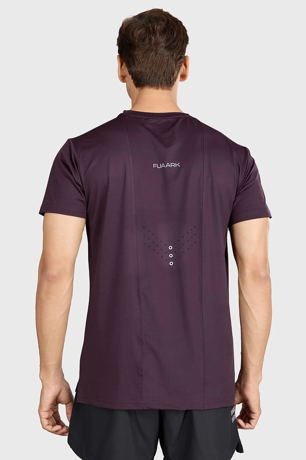 Laser Cut Running T-shirt Raisin - Image 7