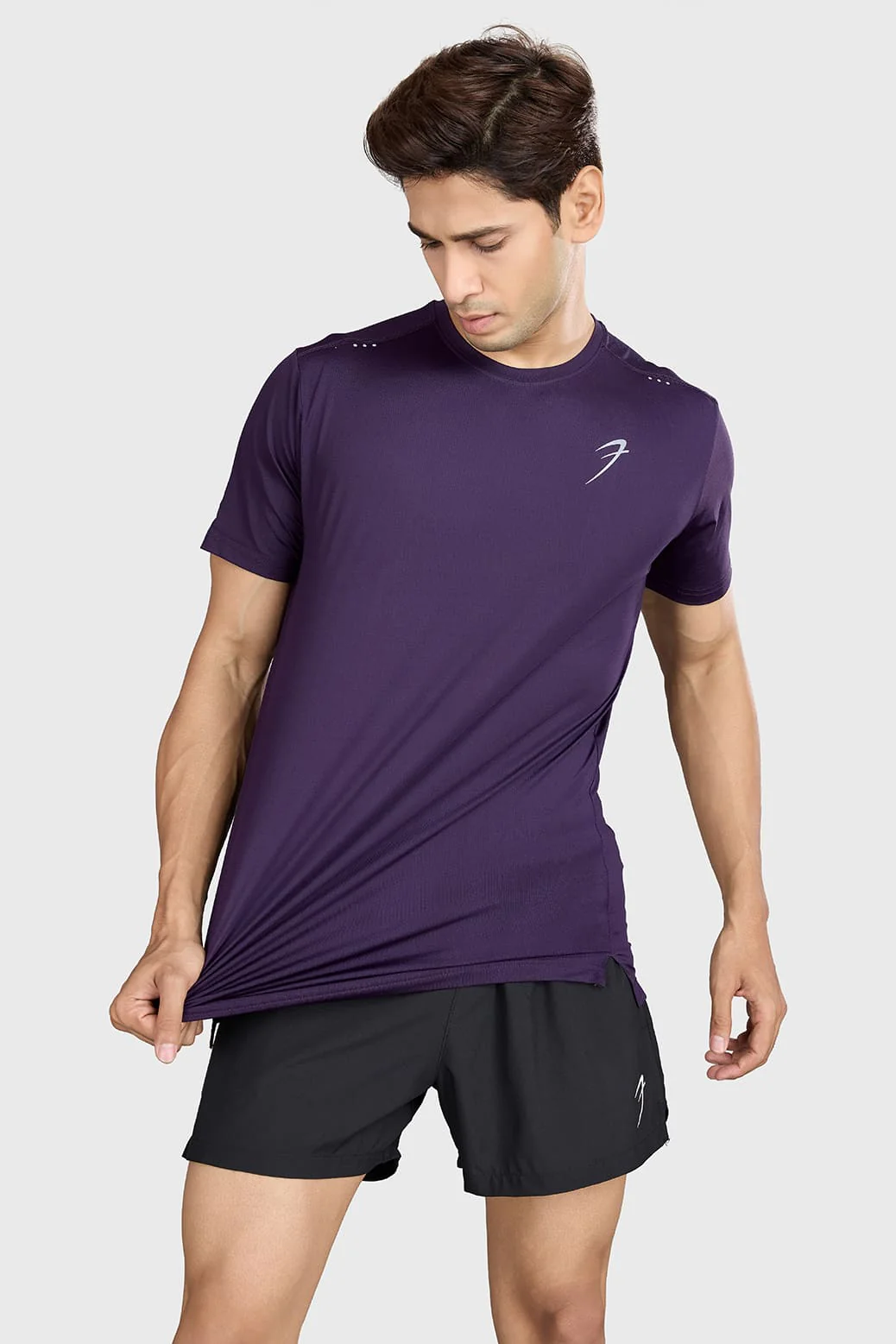 Laser Cut Running T-shirt Violet