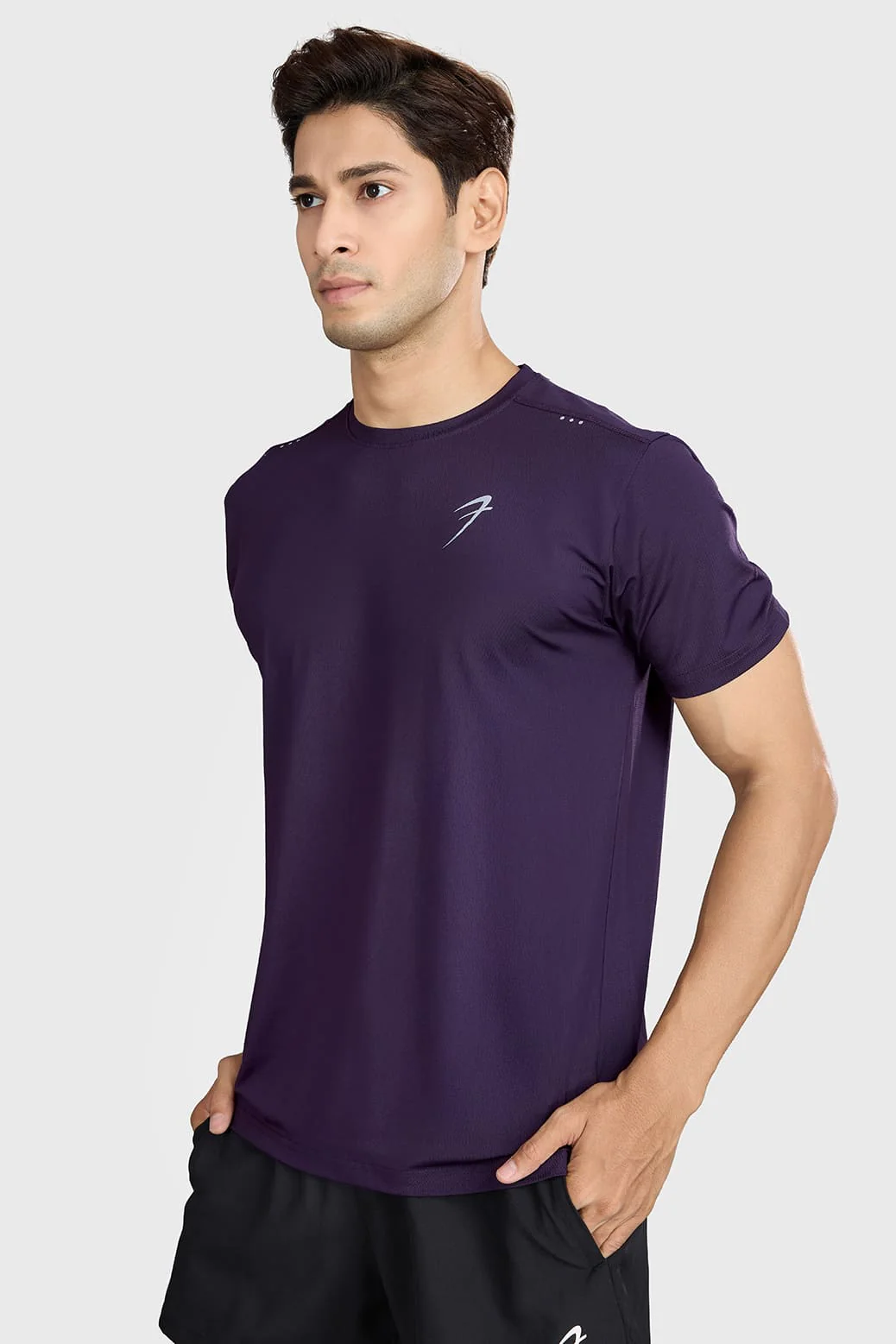 Laser Cut Running T-shirt Violet - Image 5