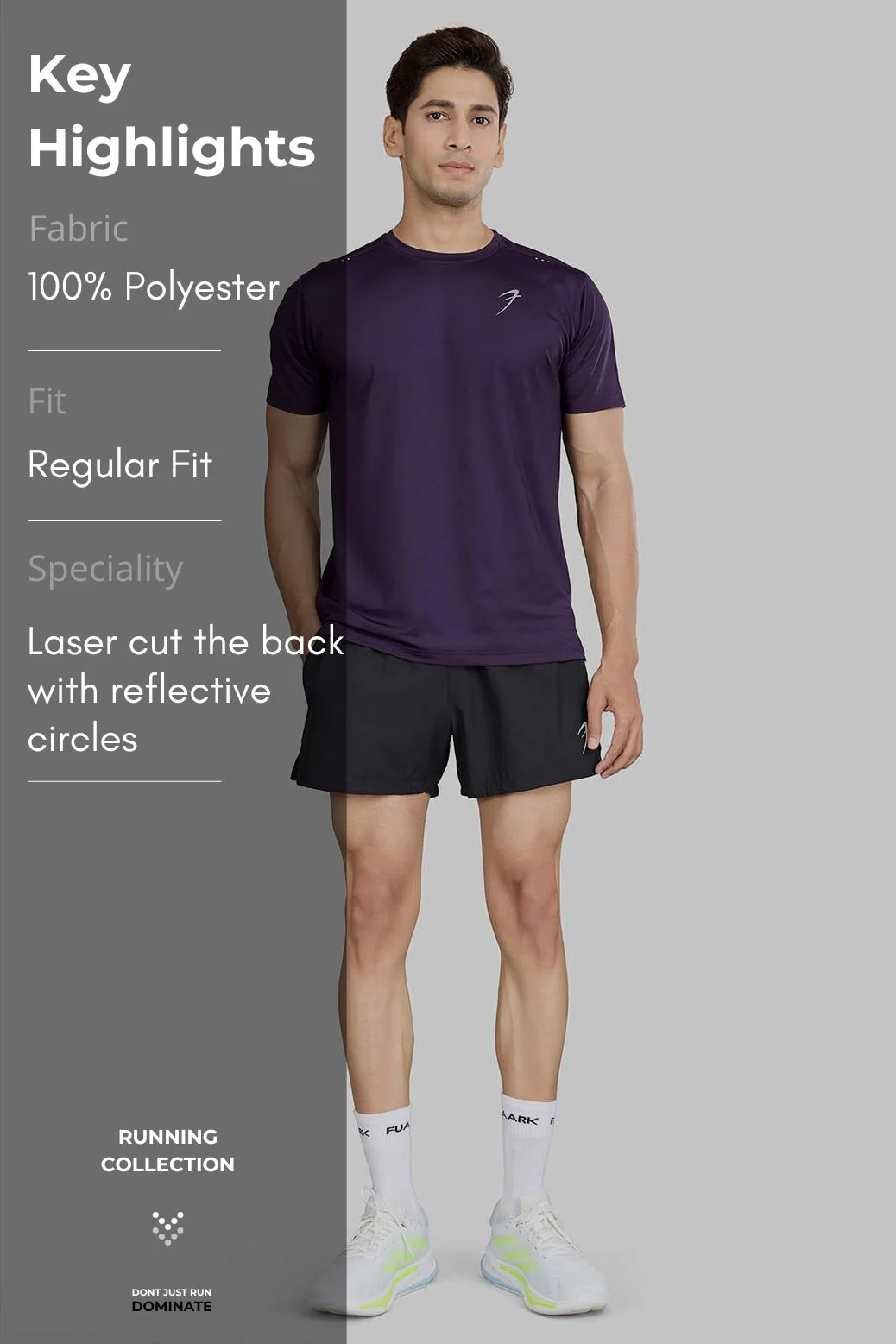 Laser Cut Running T-shirt Violet - Image 7