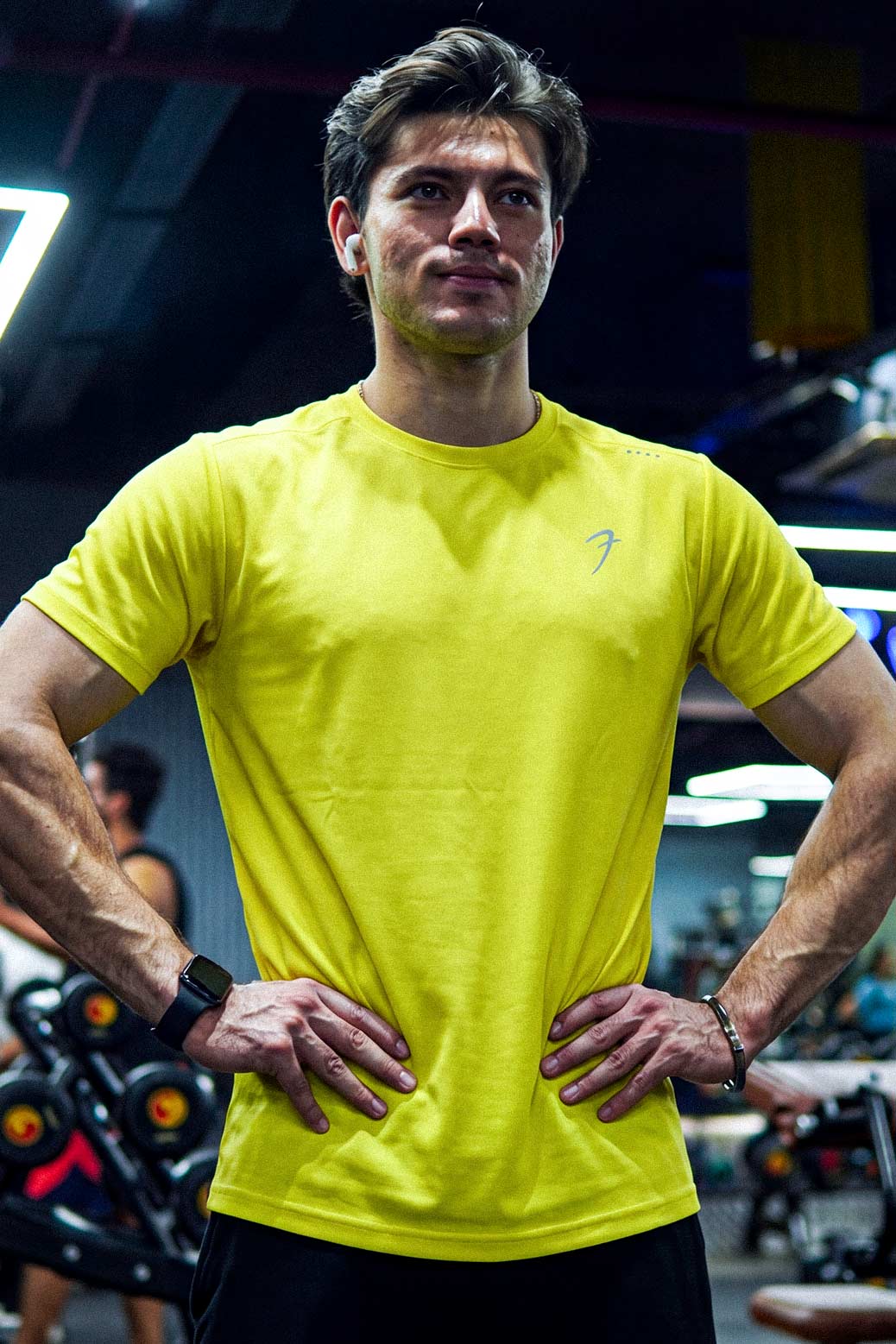 Laser Cut Running T-shirt Yellow - Image 2