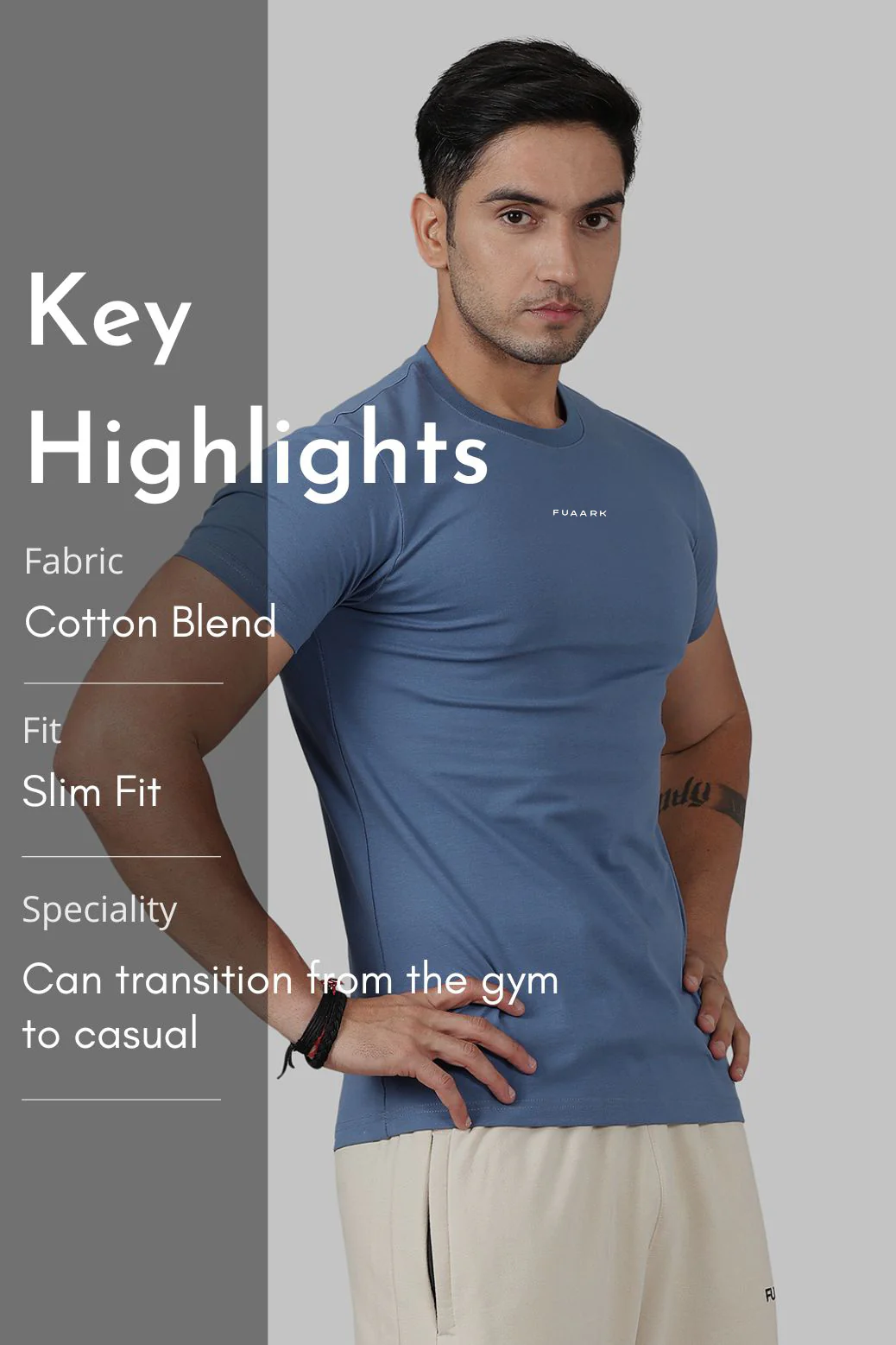 Legacy Crew Neck T-shirt Dusk Blue - Image 6