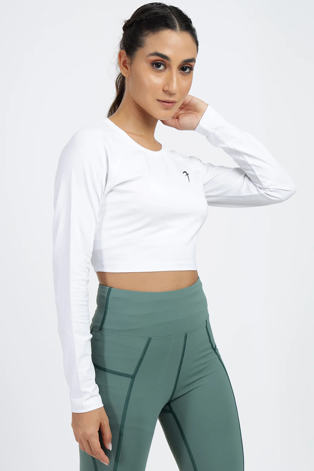 Legacy Crop Top T-shirt White - Image 4
