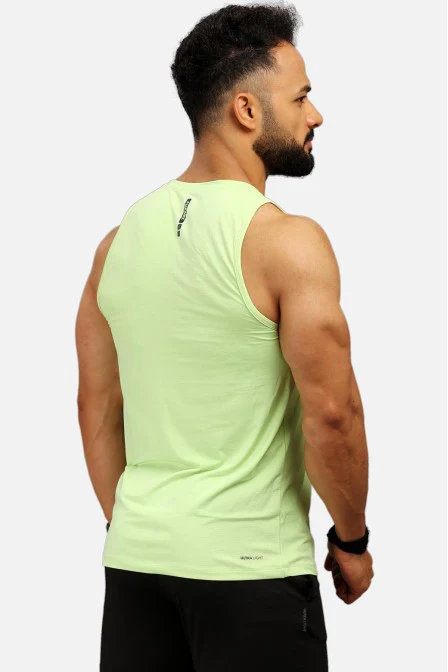 Men's Light Tank Lime - Image 4