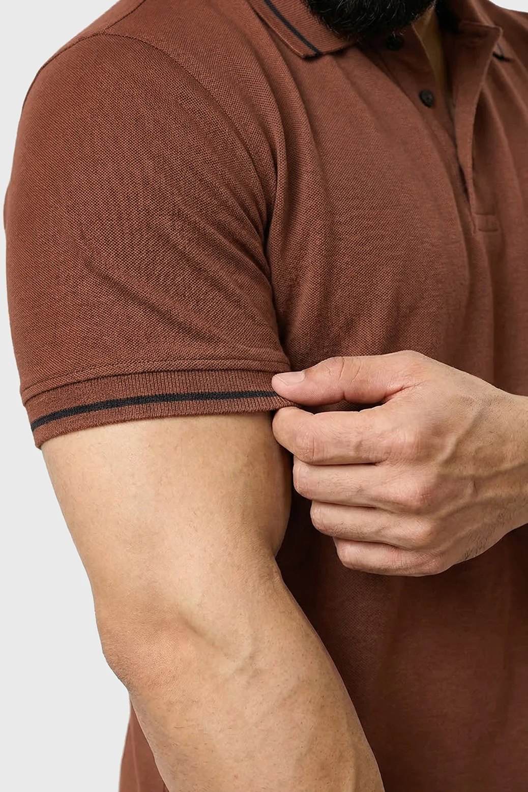Mark Polo T-shirt Coffee - Image 4
