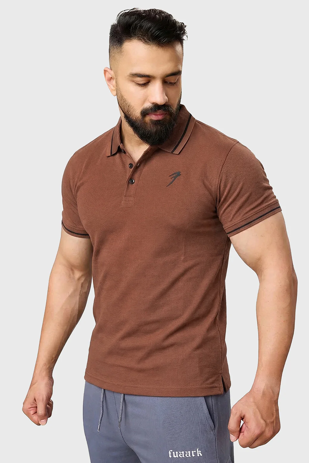 Mark Polo T-shirt Coffee - Image 5