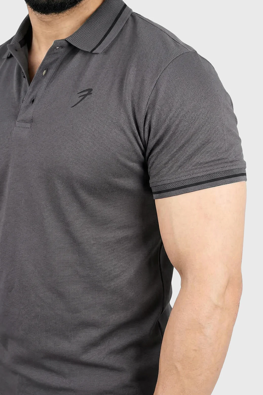 Mark Polo T-shirt Dark Grey - Image 5