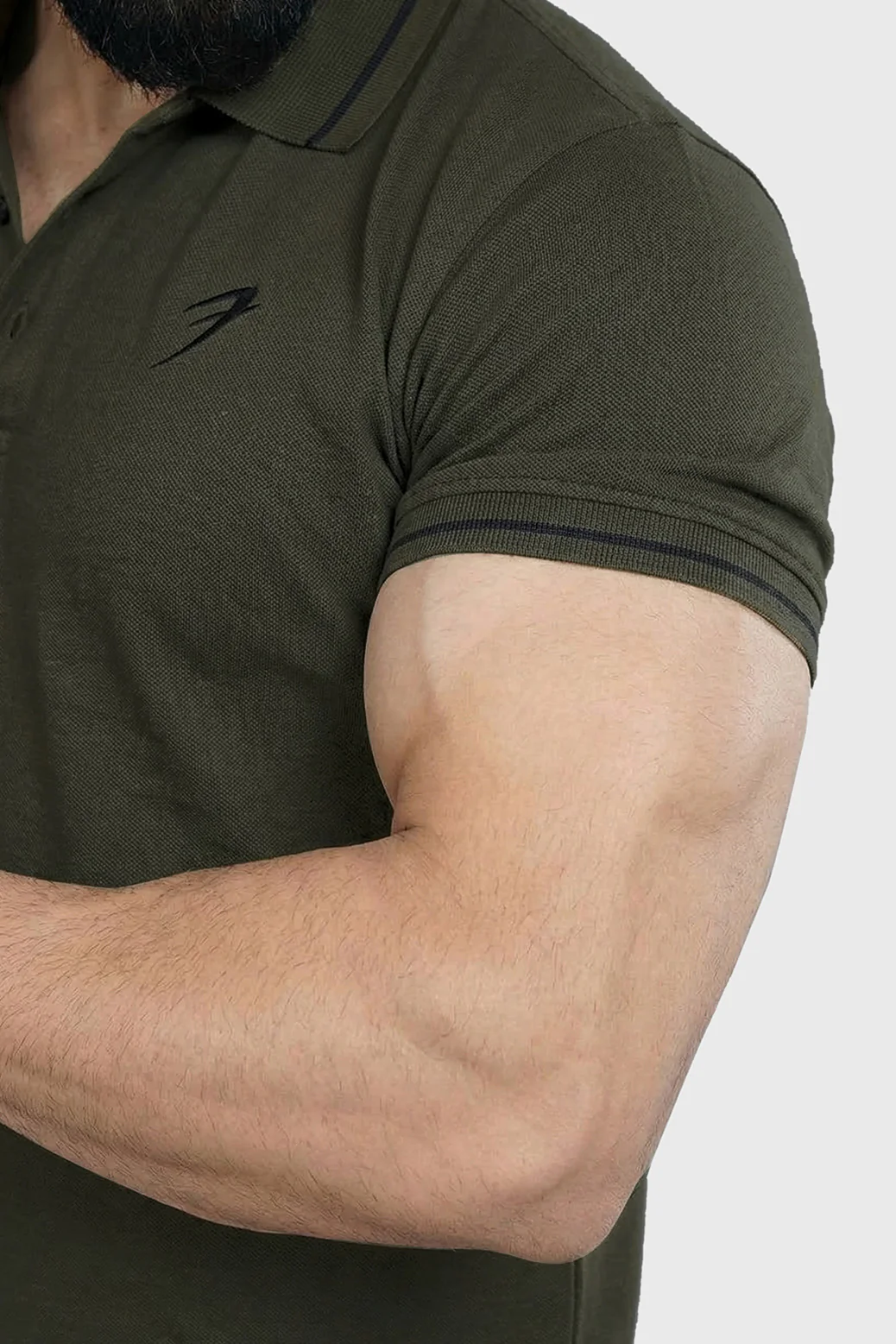 Mark Polo T-shirt Olive - Image 4