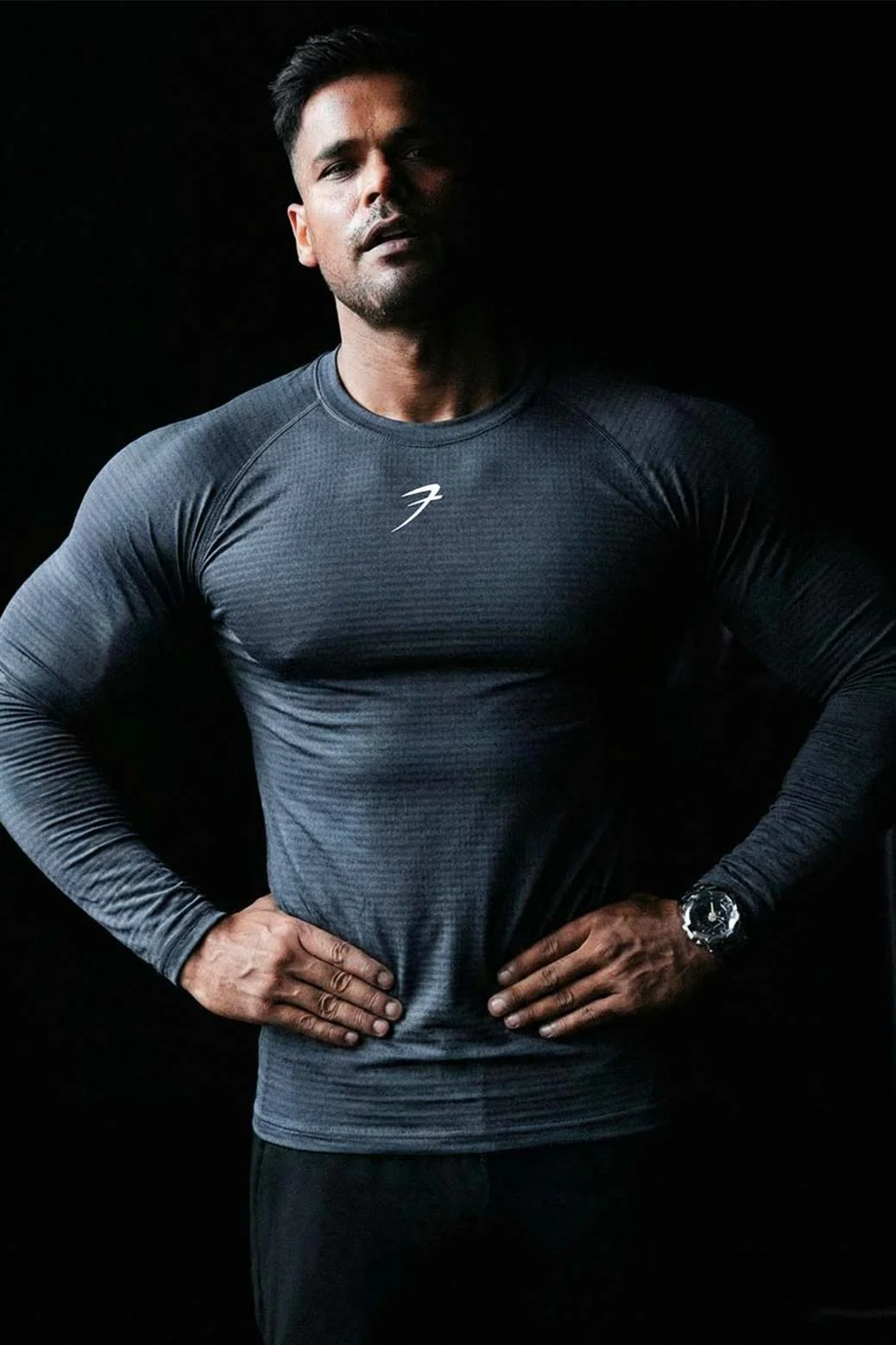 Midnight Fullsleeves T-shirt Dark Grey - Image 8