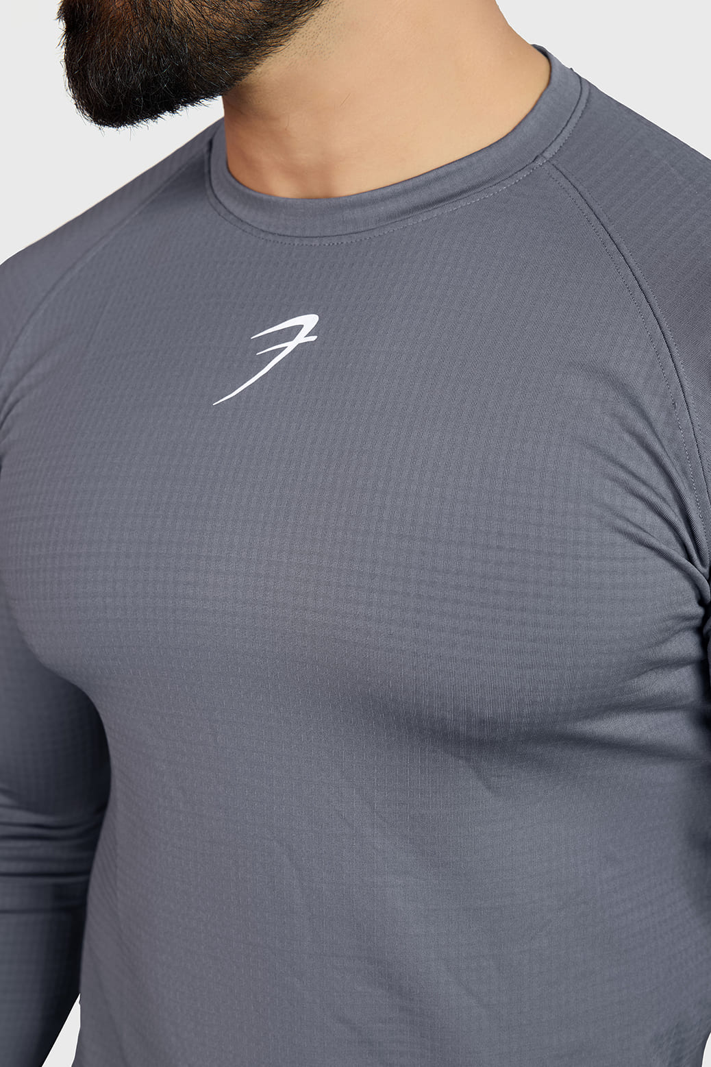 Midnight Fullsleeves T-shirt Light Grey - Image 3
