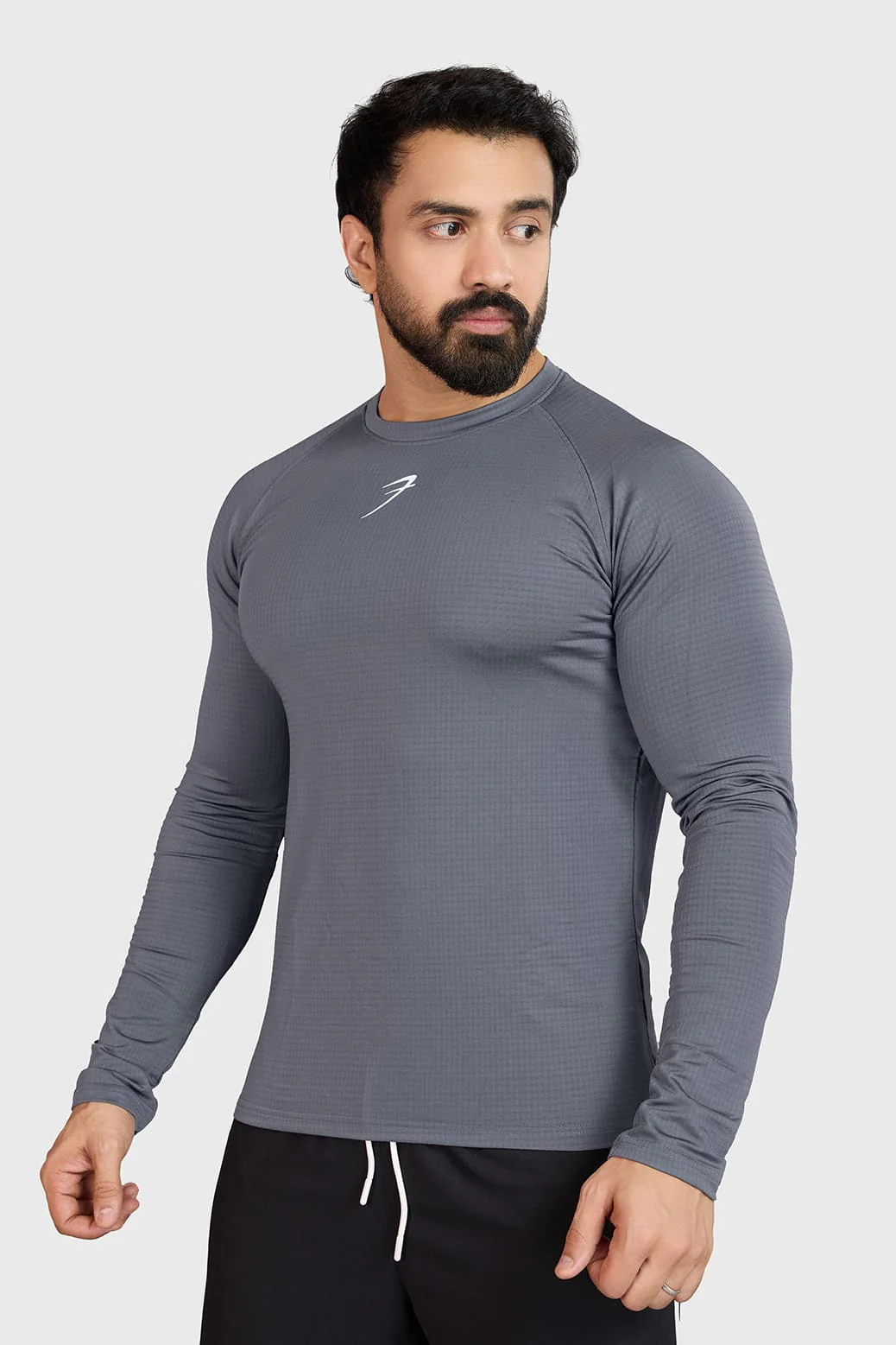 Midnight Fullsleeves T-shirt Light Grey - Image 6