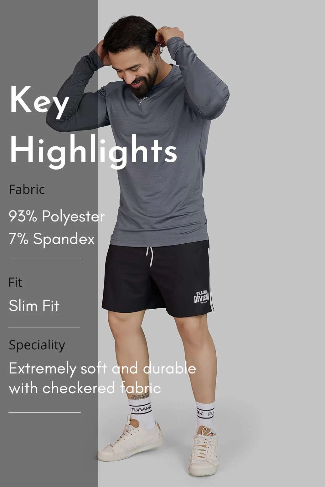Midnight Fullsleeves T-shirt Light Grey - Image 8
