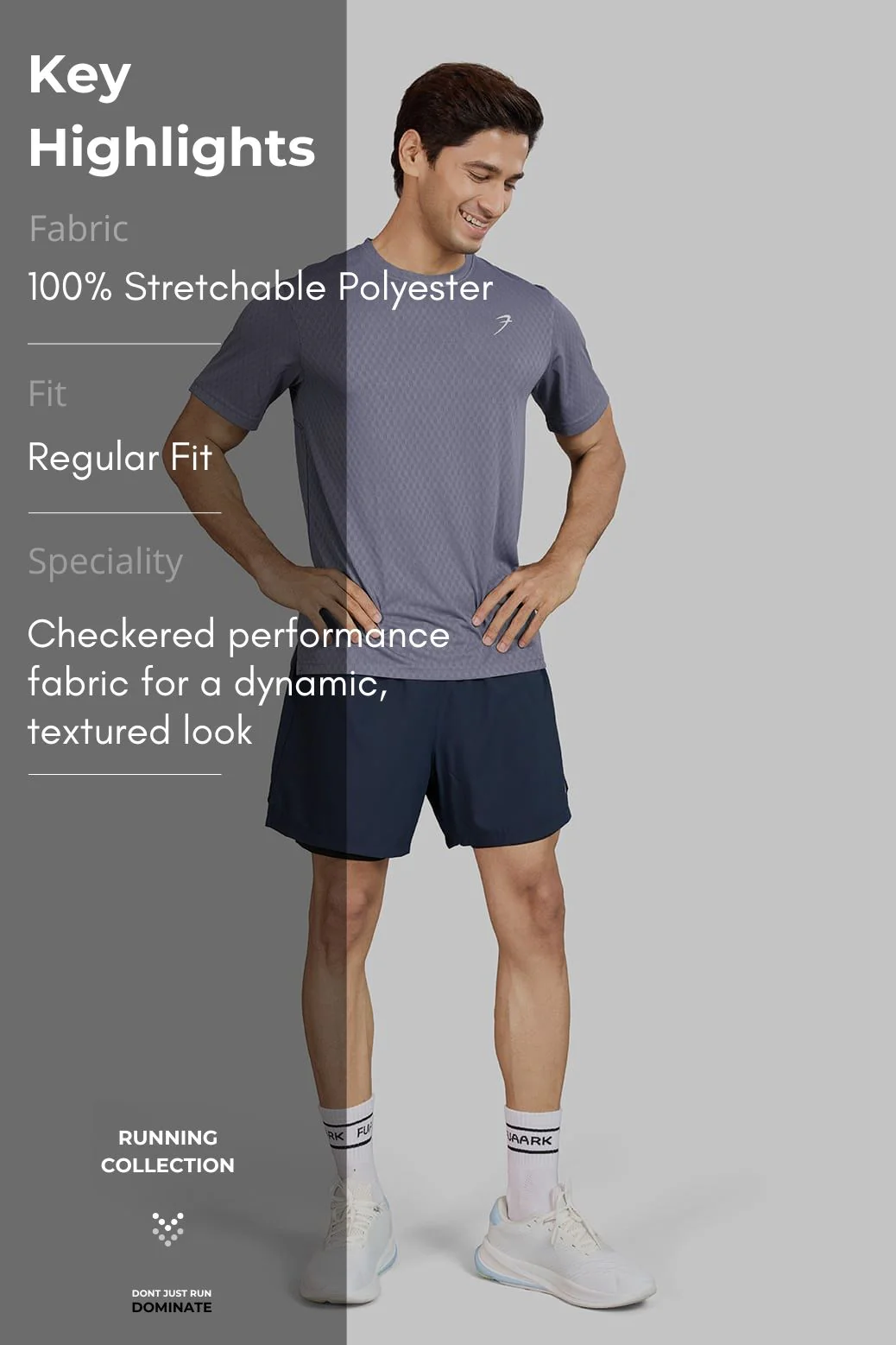 Motion Running T-shirt Grey - Image 4