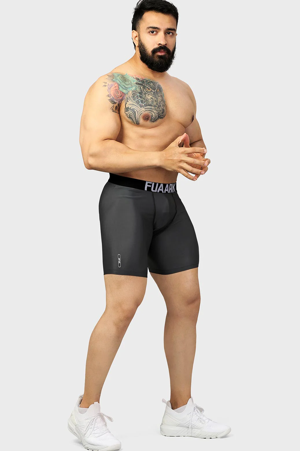 Nylon Compression Shorts Grey - Image 4