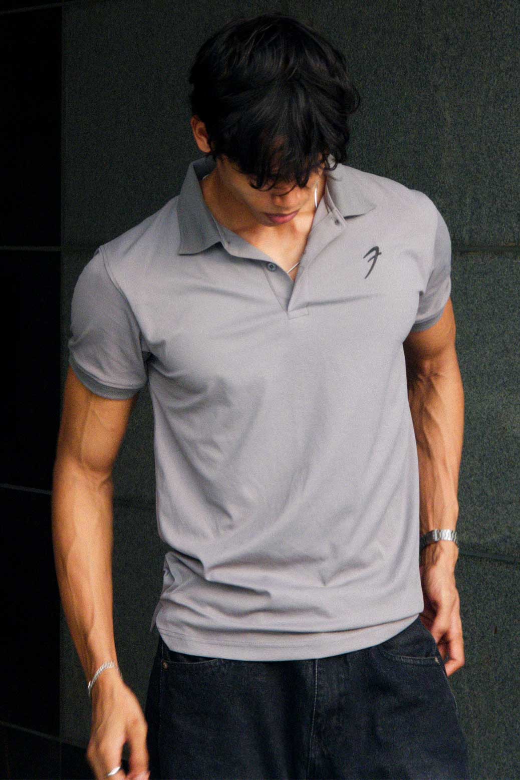 Obsidian Polo T-shirt Light Grey