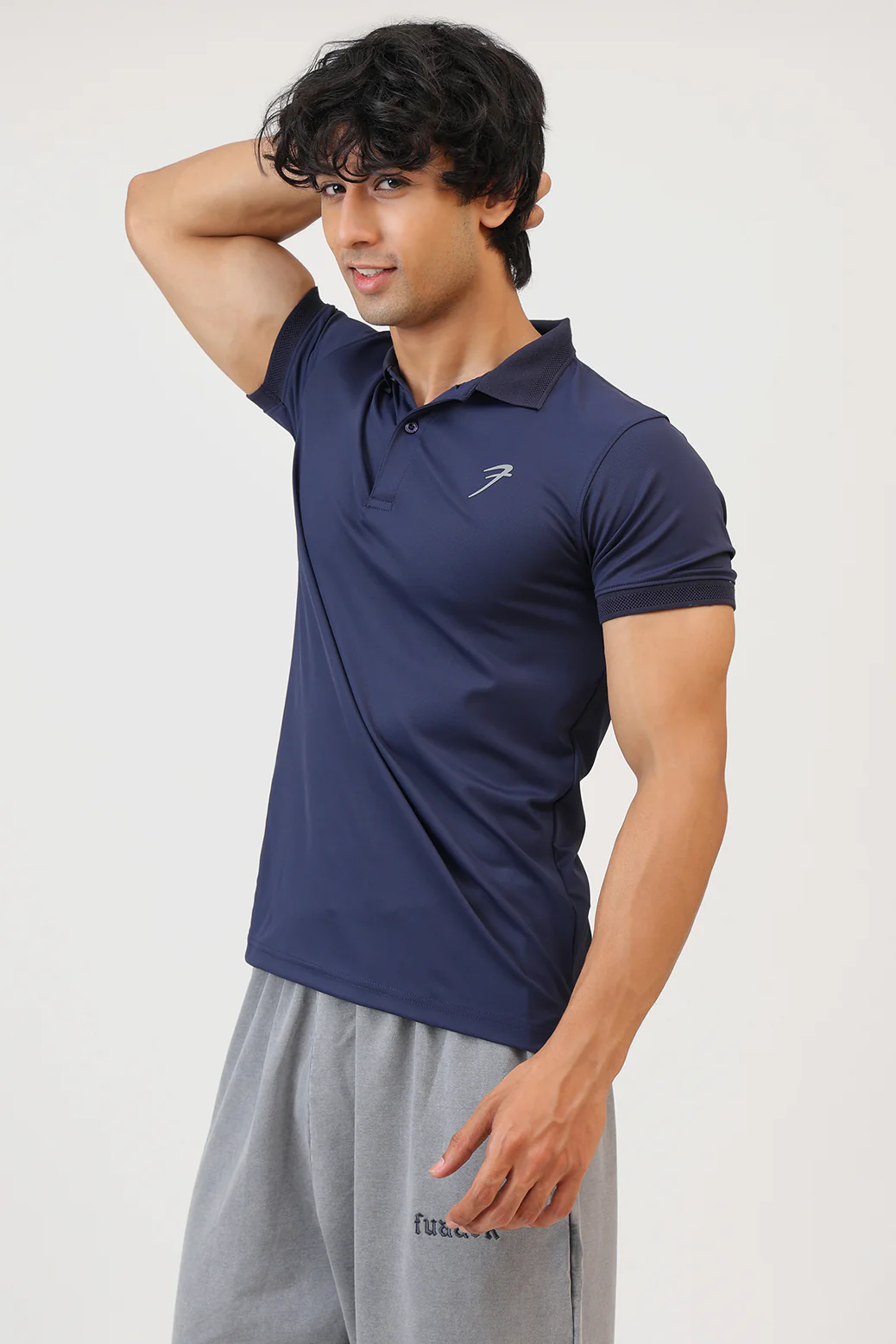 Obsidian Polo T-shirt Navy - Image 4