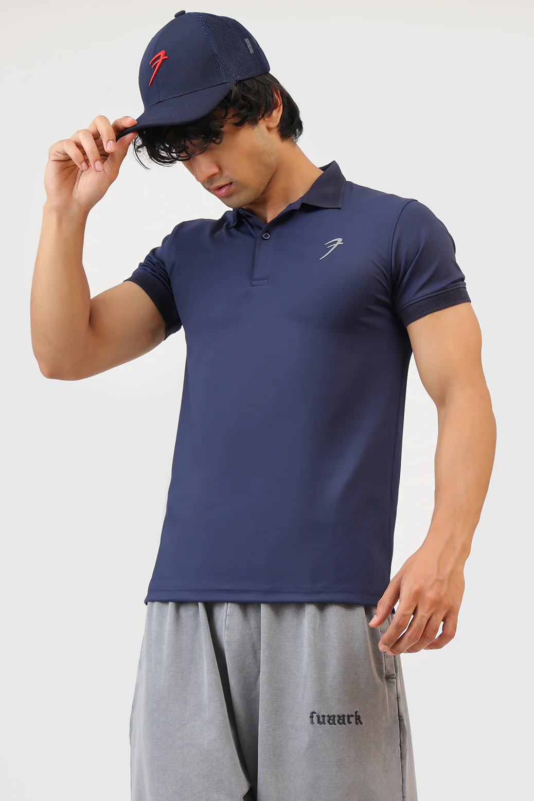 Obsidian Polo T-shirt Navy - Image 5