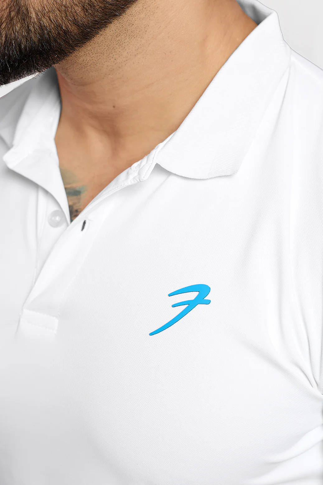 Obsidian Polo T-shirt White - Image 4