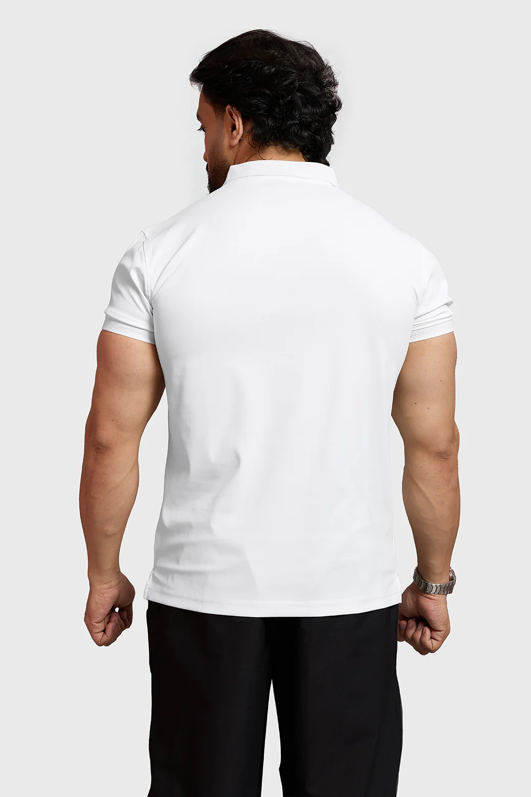 Obsidian Polo T-shirt White - Image 6