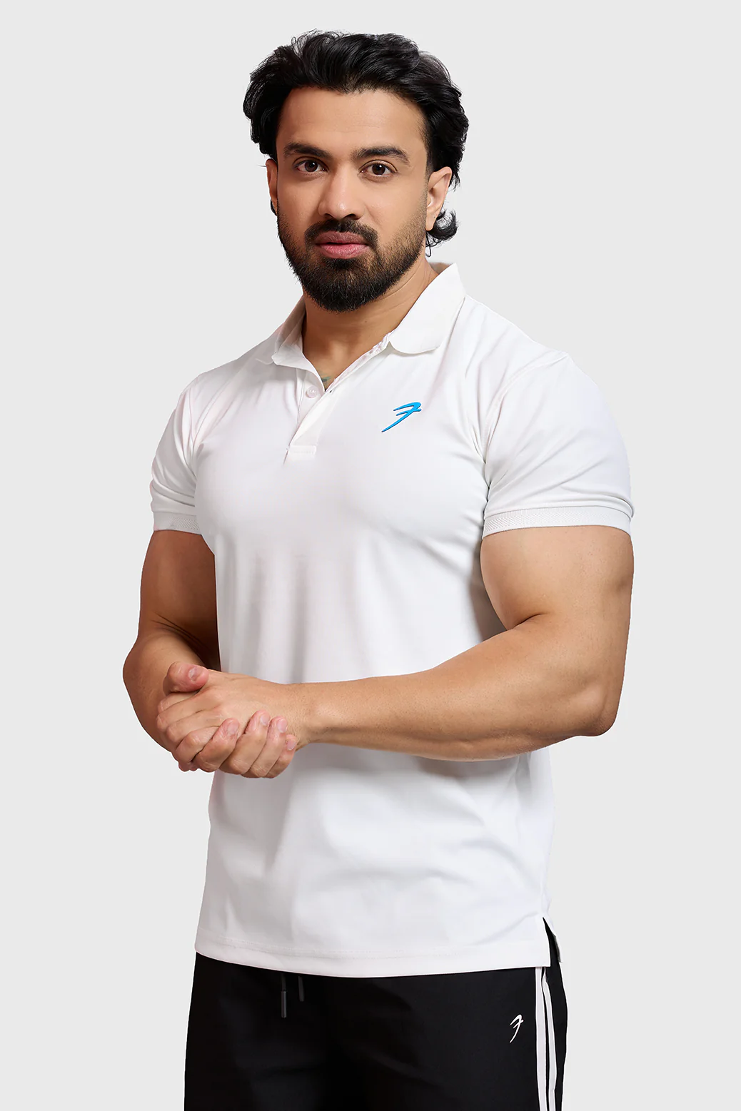 Obsidian Polo T-shirt White - Image 7