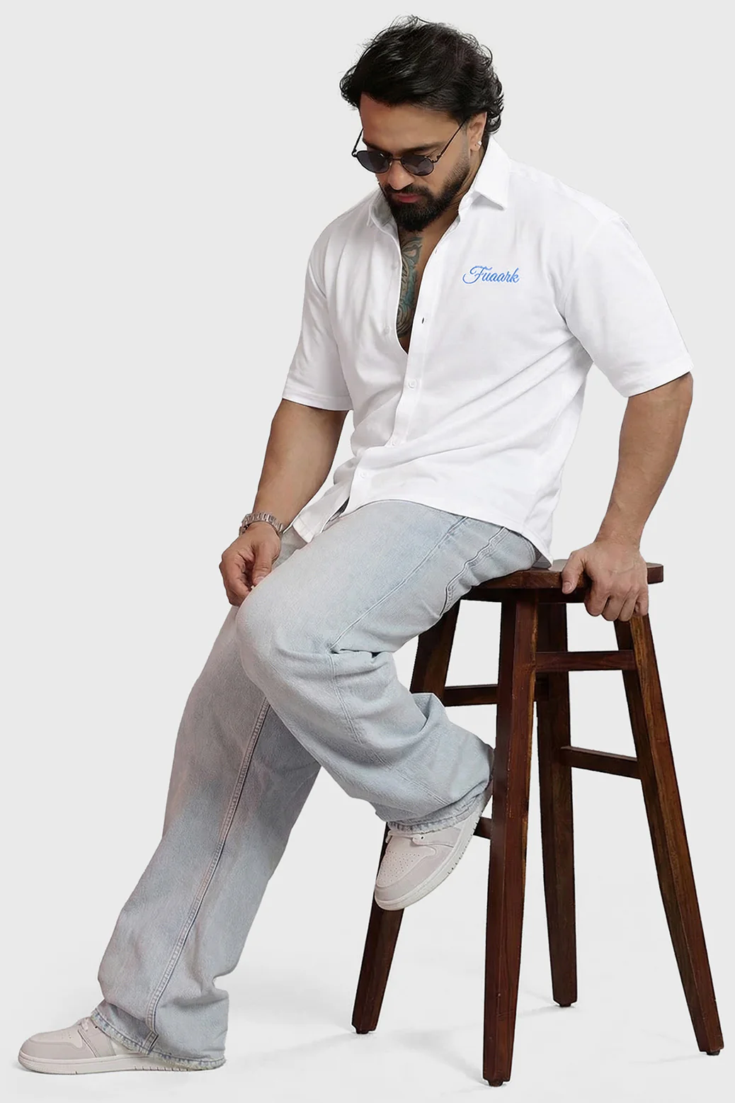 Off Duty Oversized Shirt White - Image 5