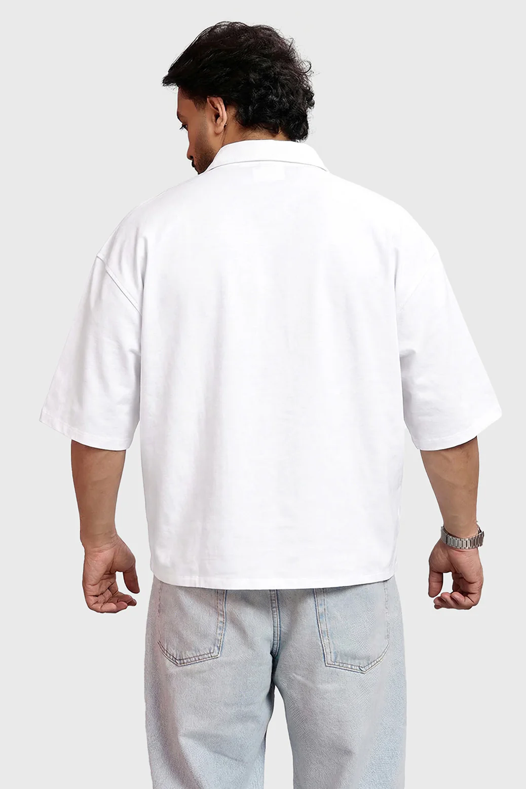 Off Duty Oversized Shirt White - Image 6