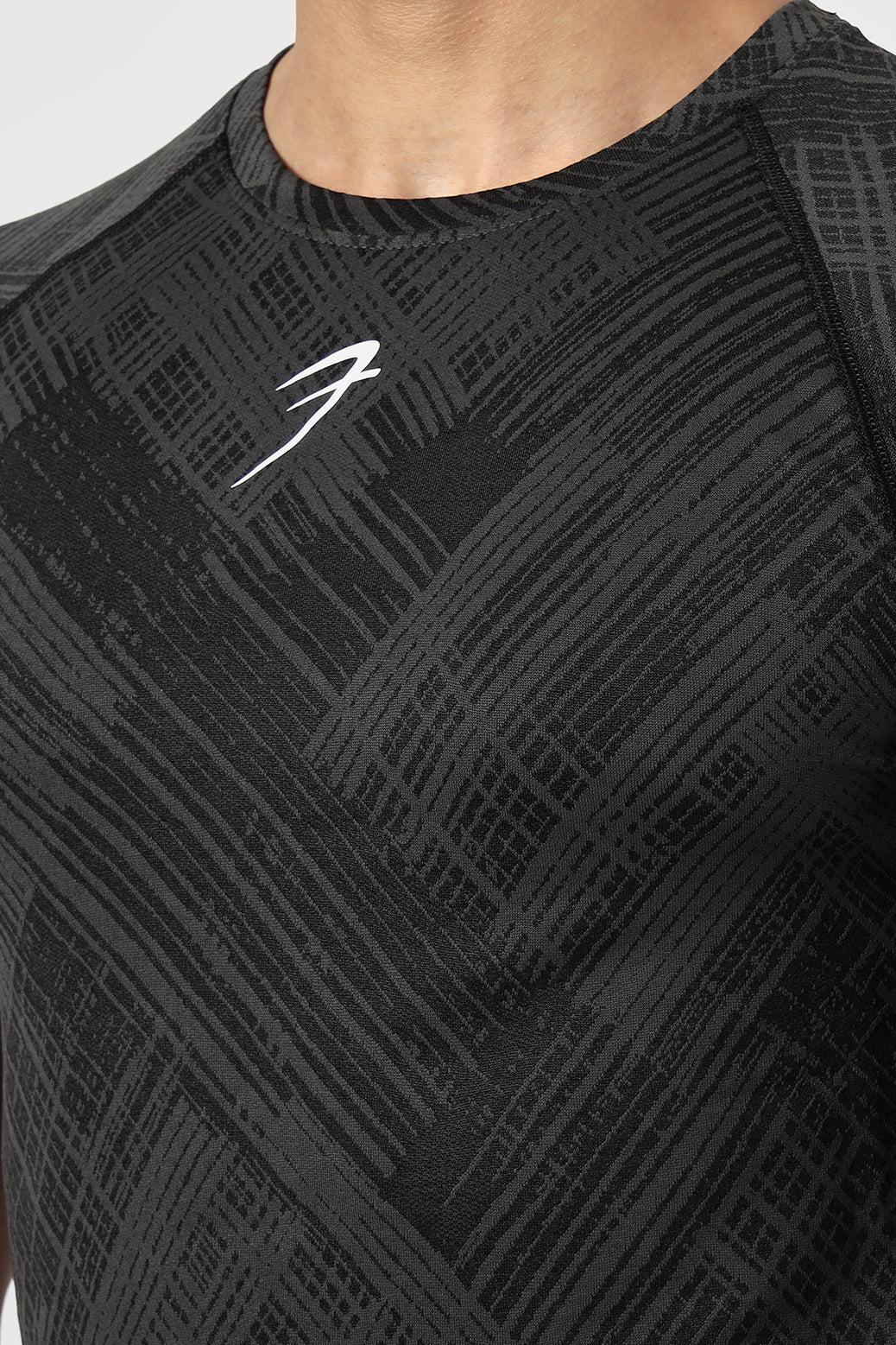 Ozone Jacquard T-shirt Black - Image 3