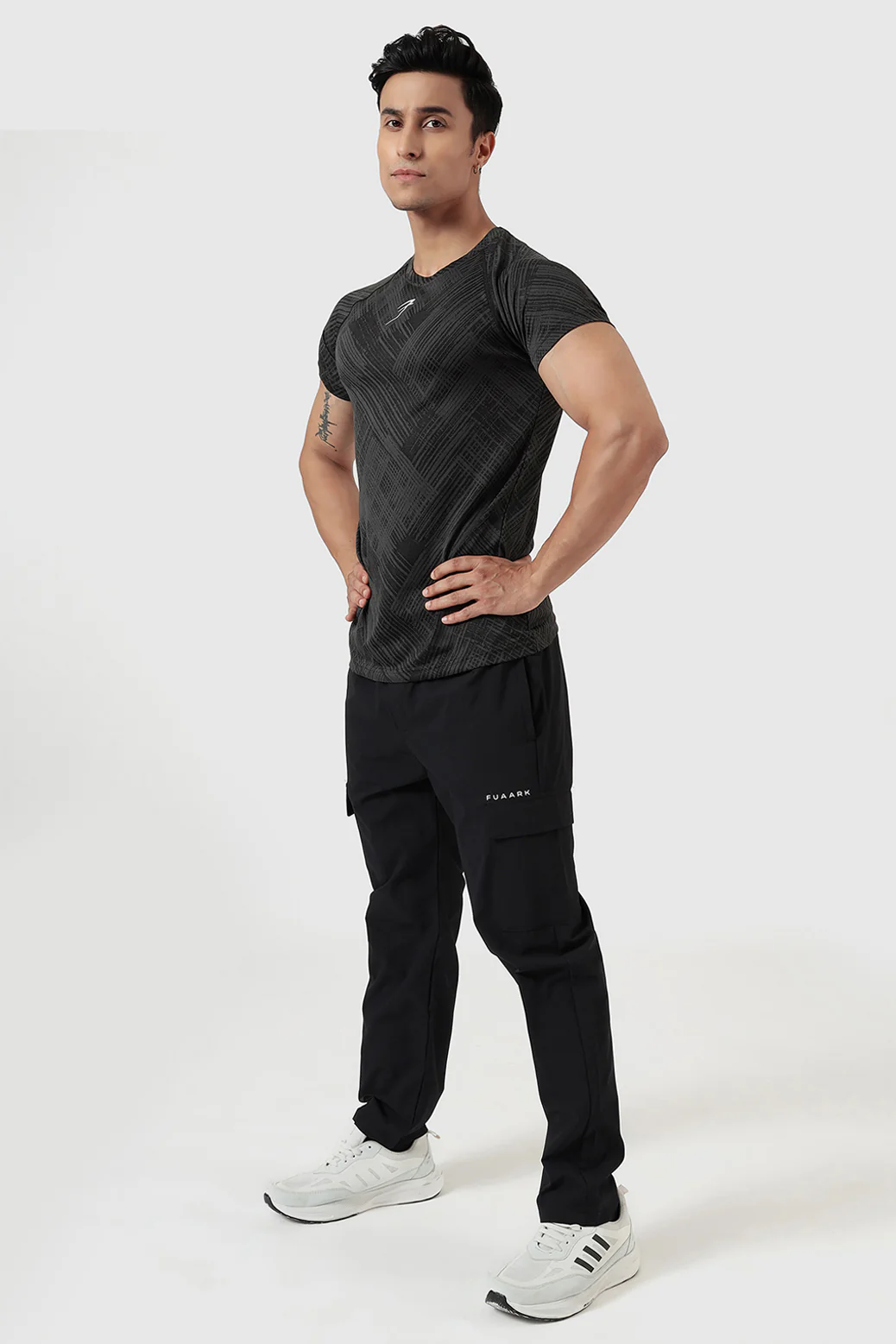 Ozone Jacquard T-shirt Black - Image 6