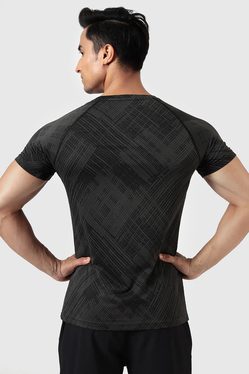 Ozone Jacquard T-shirt Black - Image 7