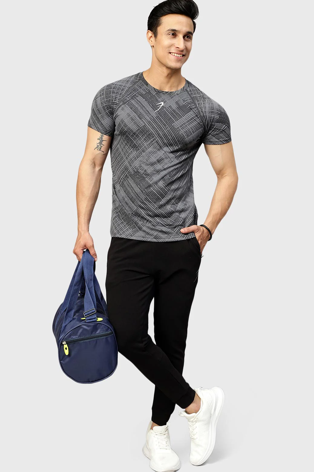 Ozone Jacquard T-shirt Coal - Image 2