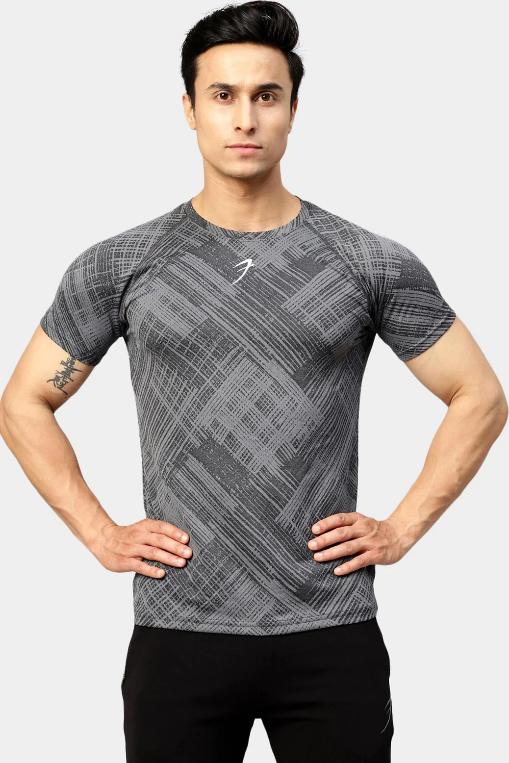 Ozone Jacquard T-shirt Coal - Image 5