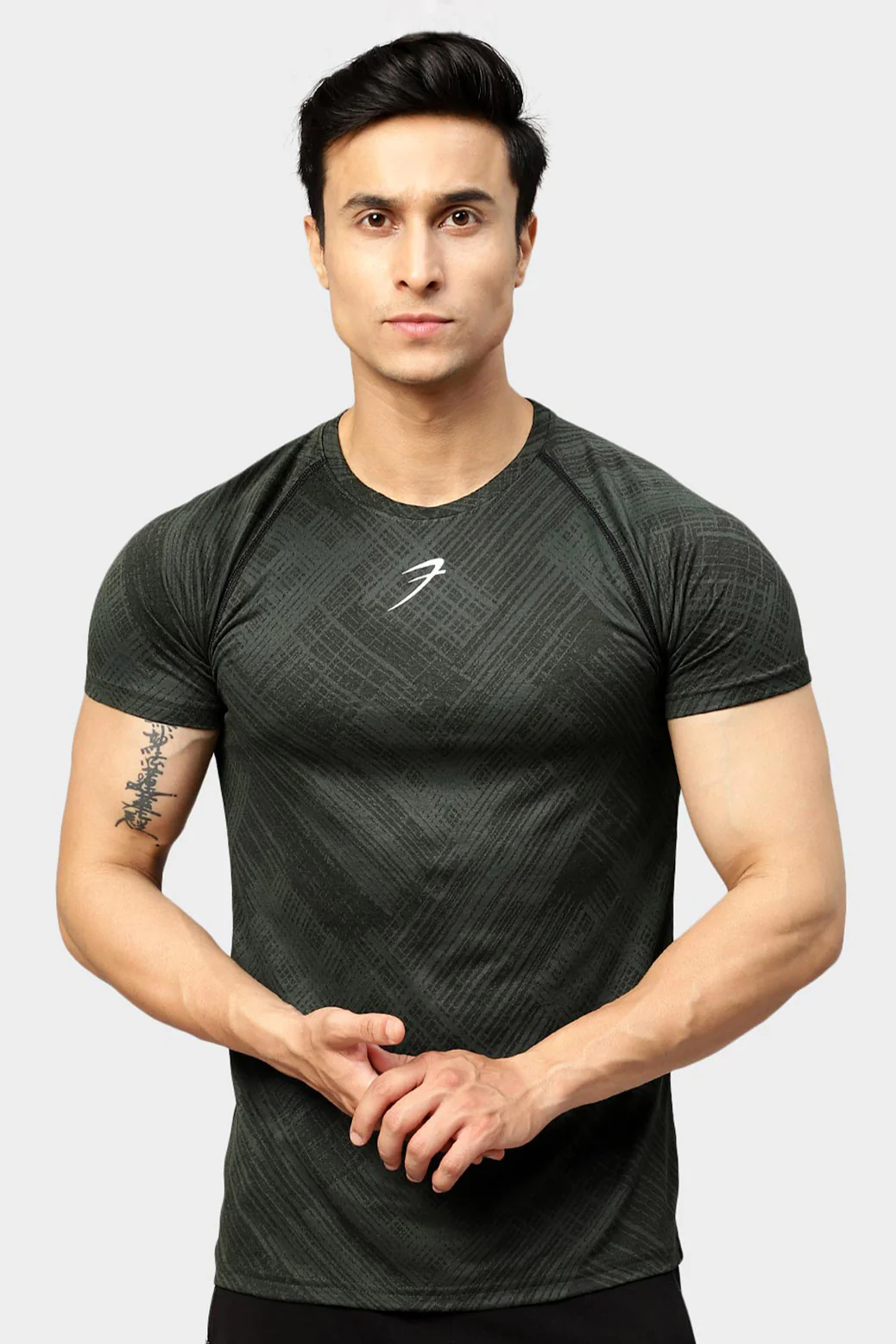 Ozone Jacquard T-shirt Green - Image 2