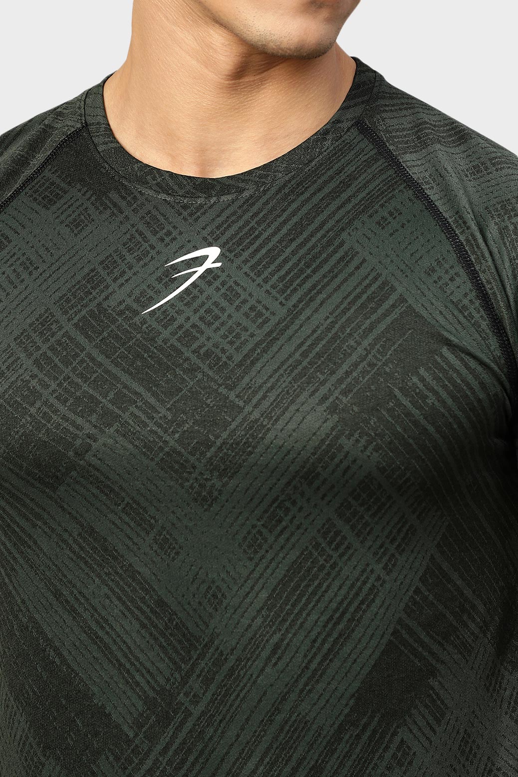 Ozone Jacquard T-shirt Green - Image 4