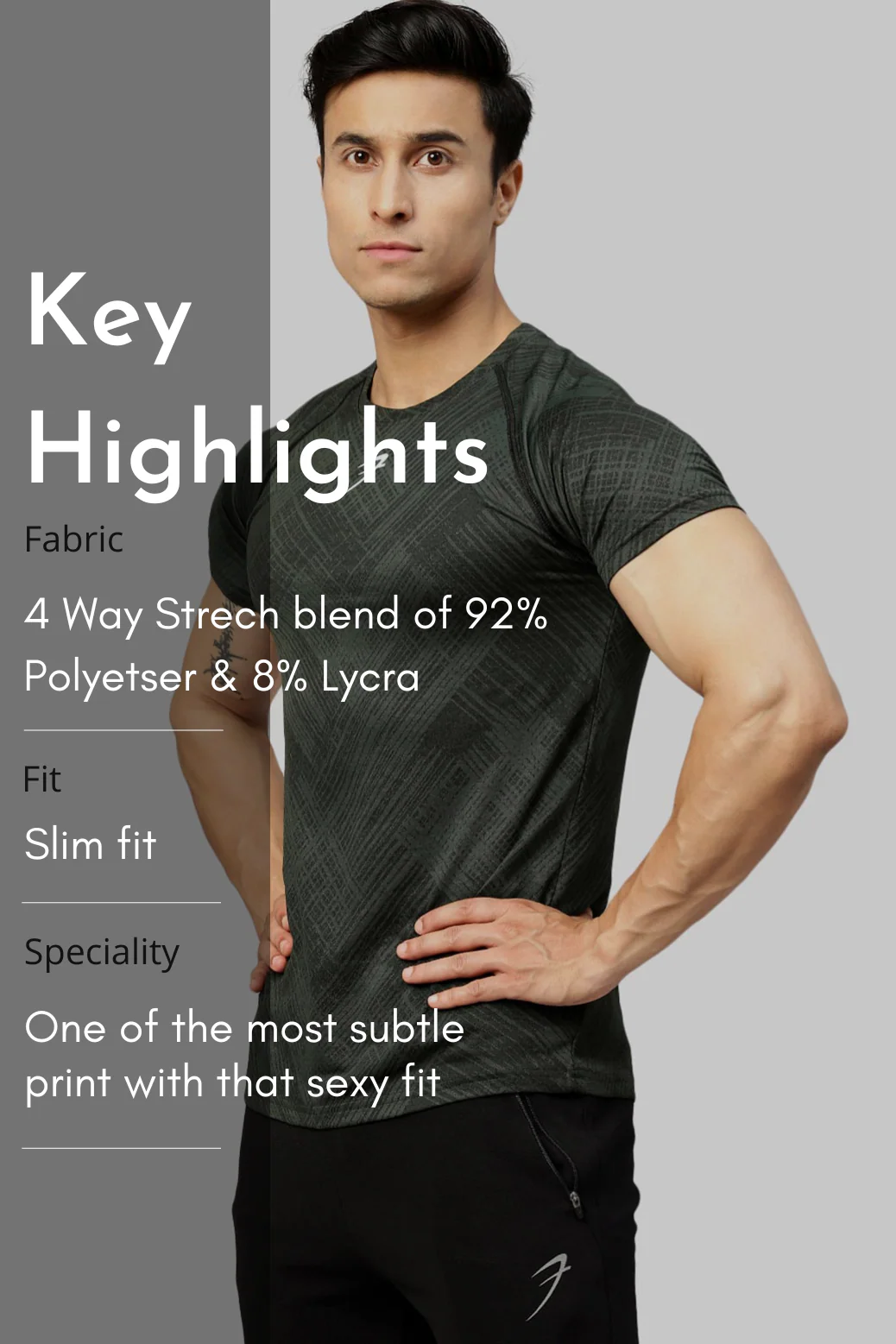 Ozone Jacquard T-shirt Green - Image 7