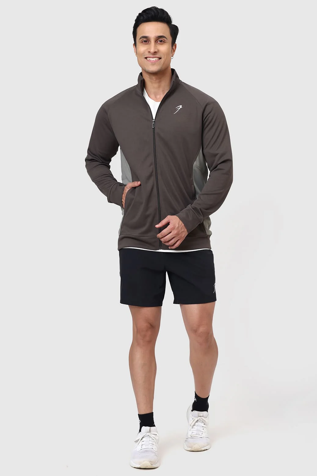 Polish Colourblock Jacket Dark Grey - Image 2